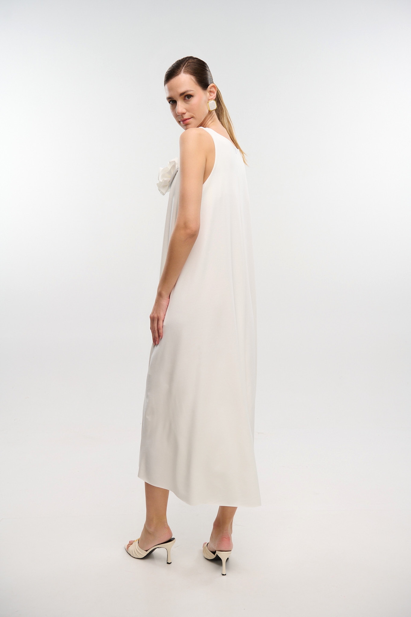 Oversized Jumpsuit With Brooch