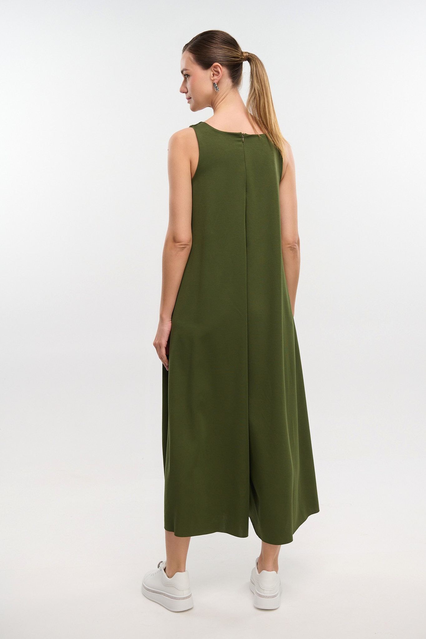 Oversized Jumpsuit With Brooch