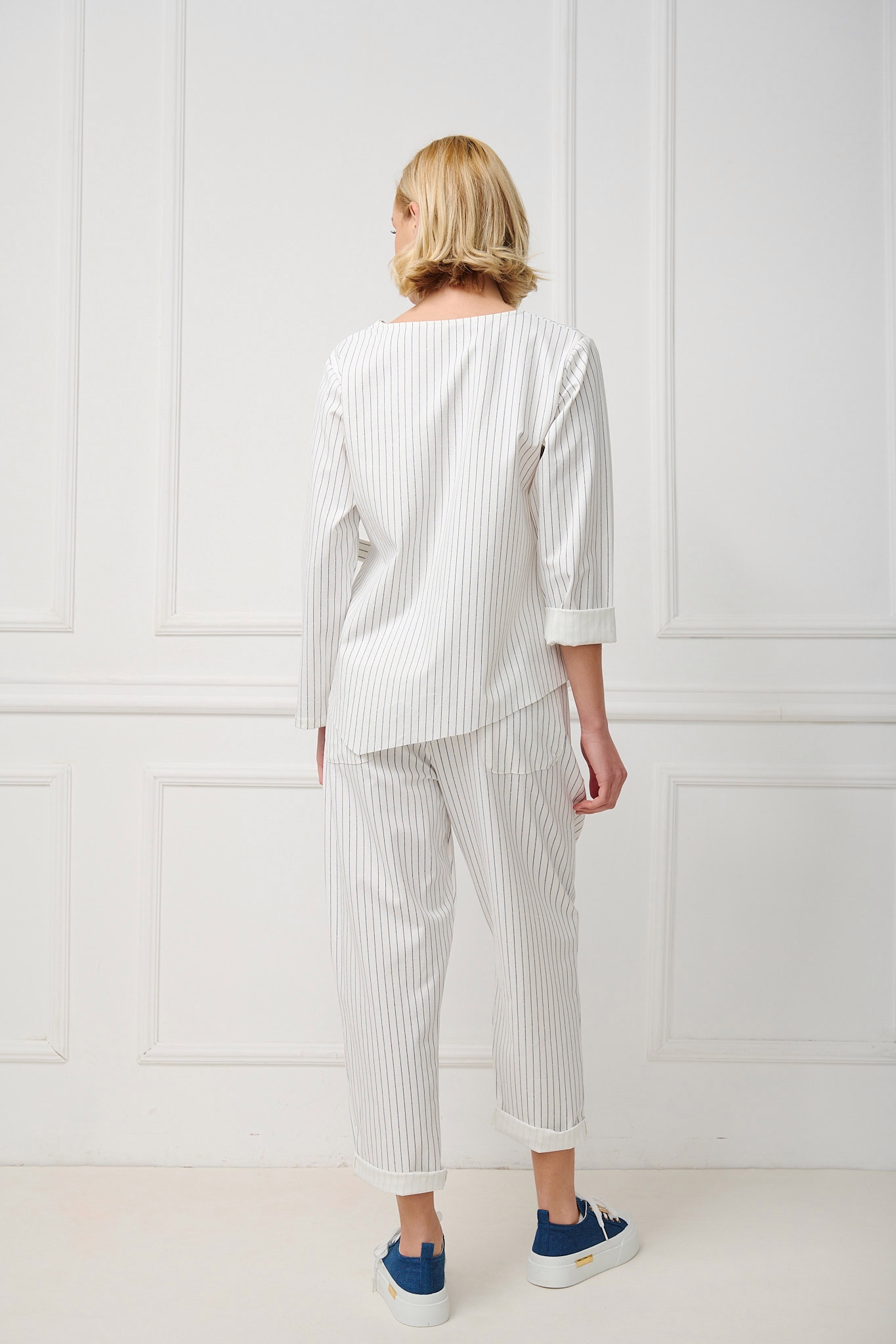 Striped Blouse and Trousers Co-Ord