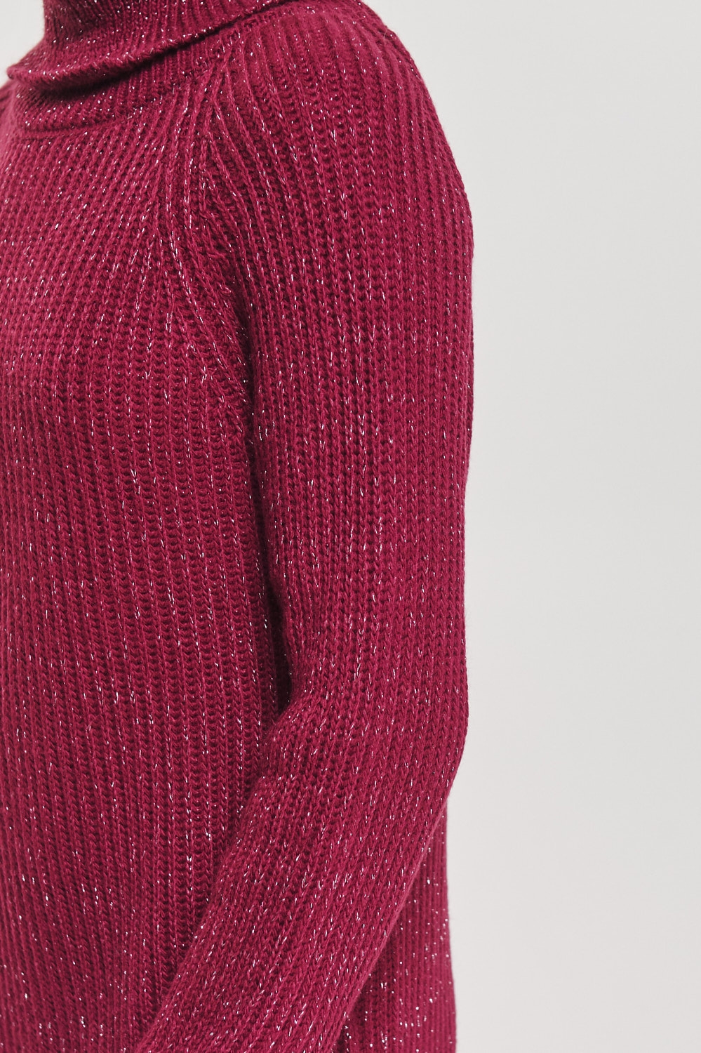 Lurex Knitted Turtleneck Dress