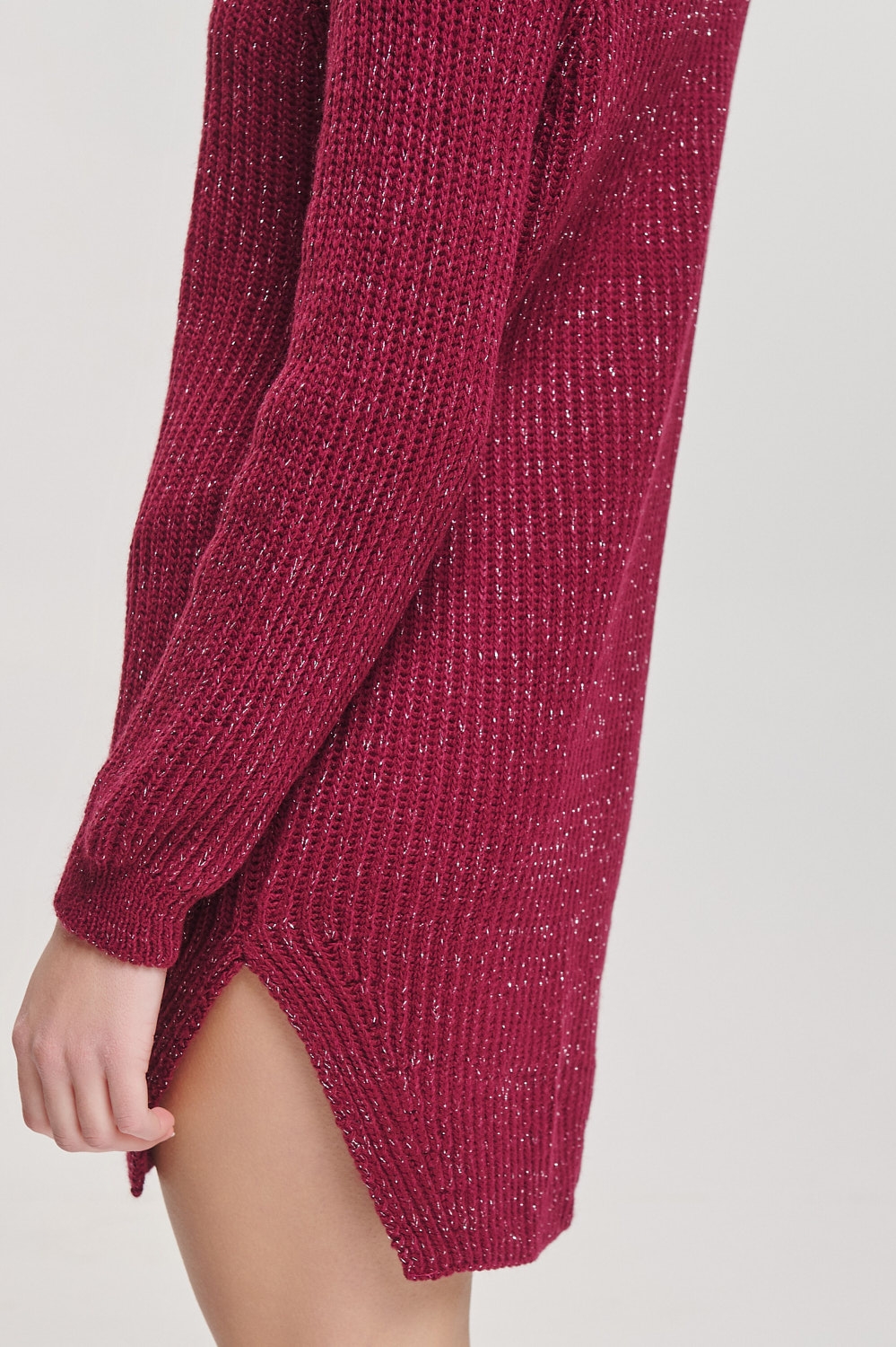 Lurex Knitted Turtleneck Dress