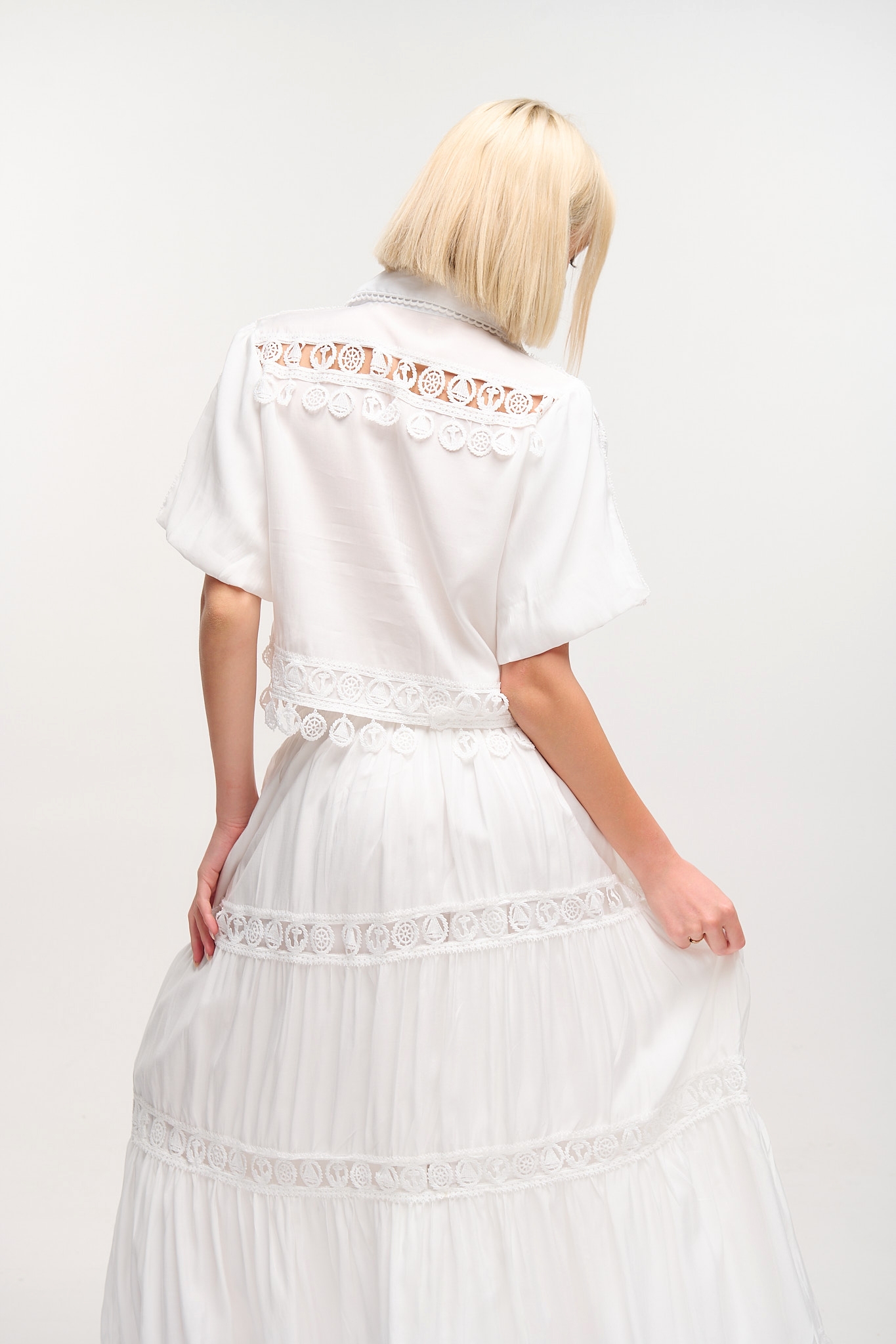 Two Pieces Set Shirt & Skirt Boho