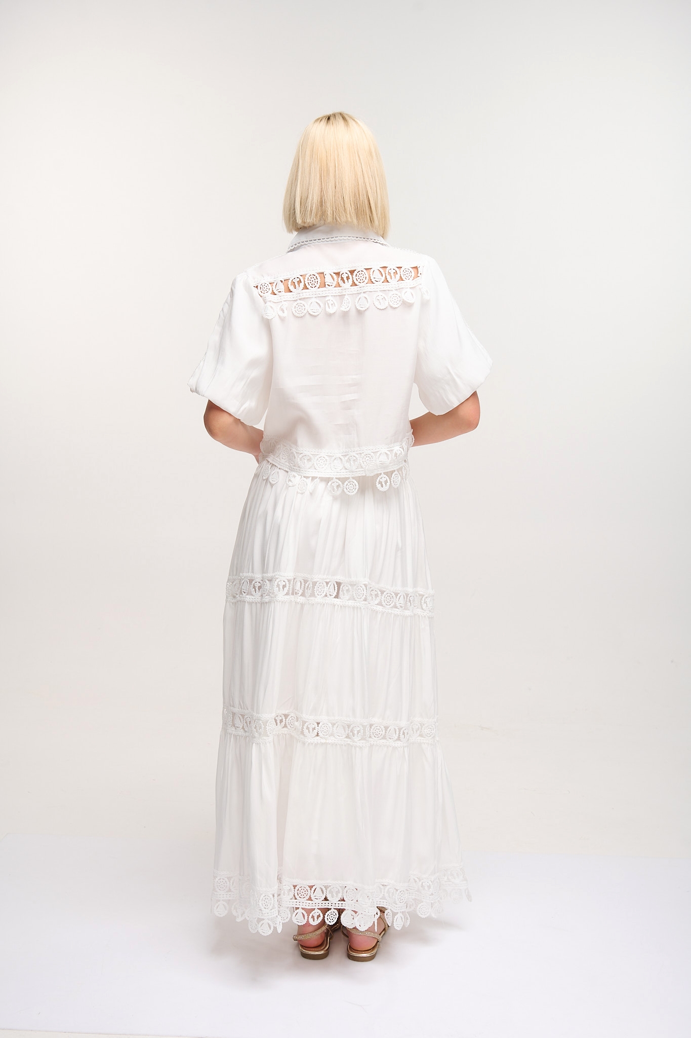 Two Pieces Set Shirt & Skirt Boho