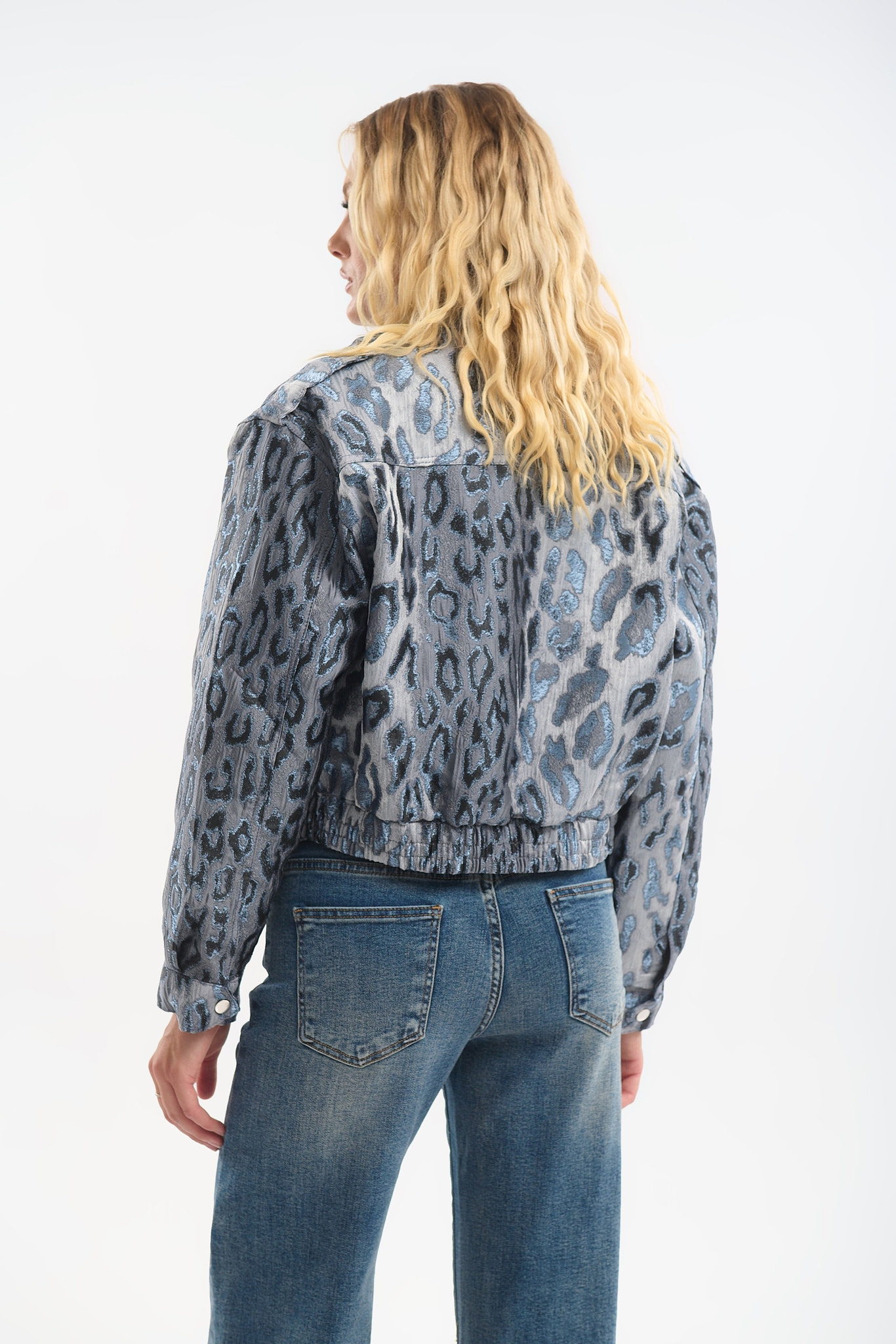 Leopard Bomber with Foil Details
