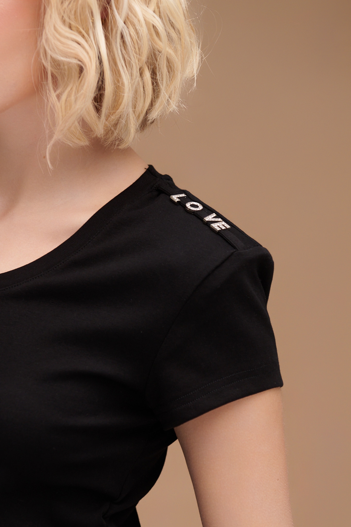 Love Shoulder Shirred T-Shirt