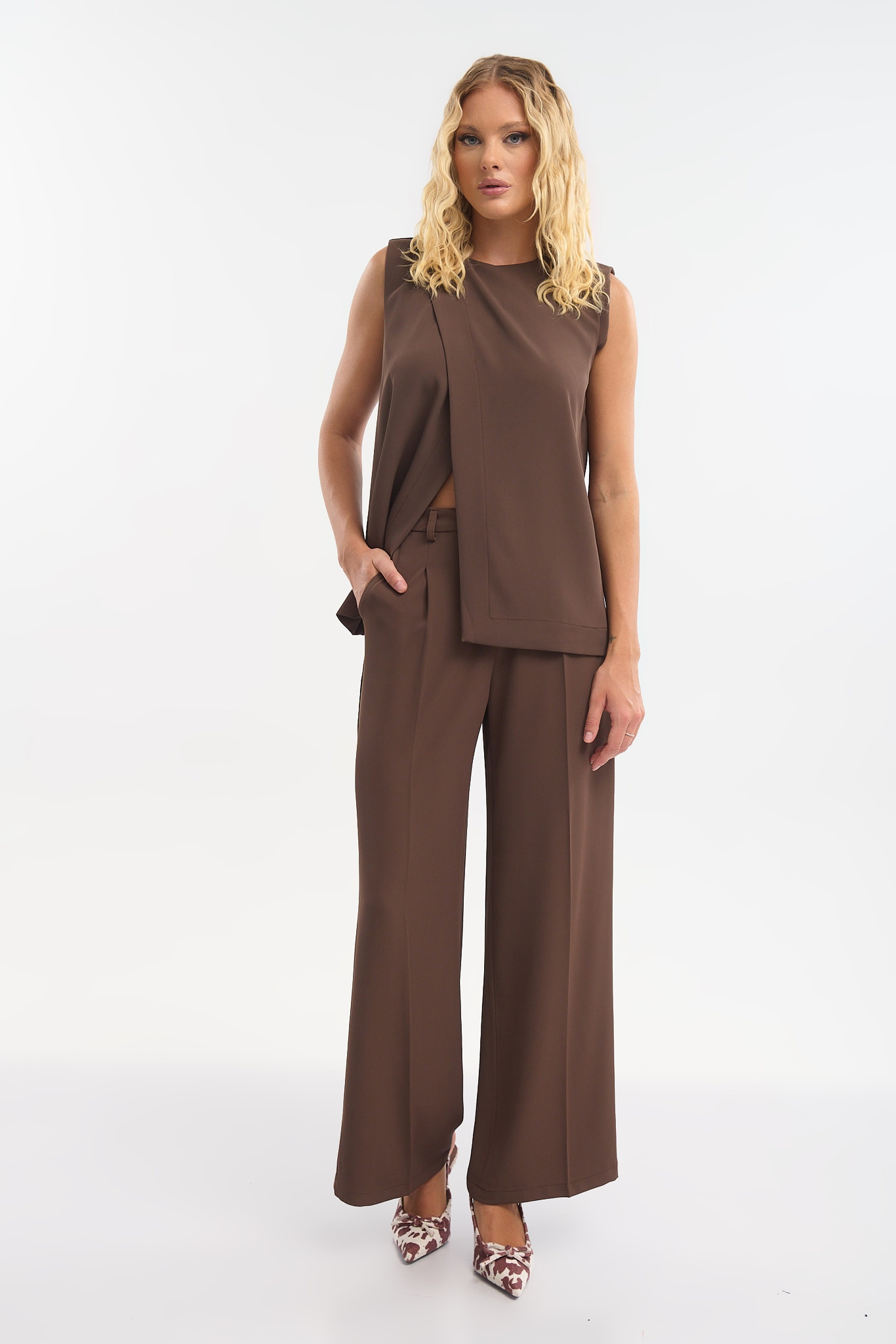 Kelly’s Sleeveless Top with Back Cut-Outs