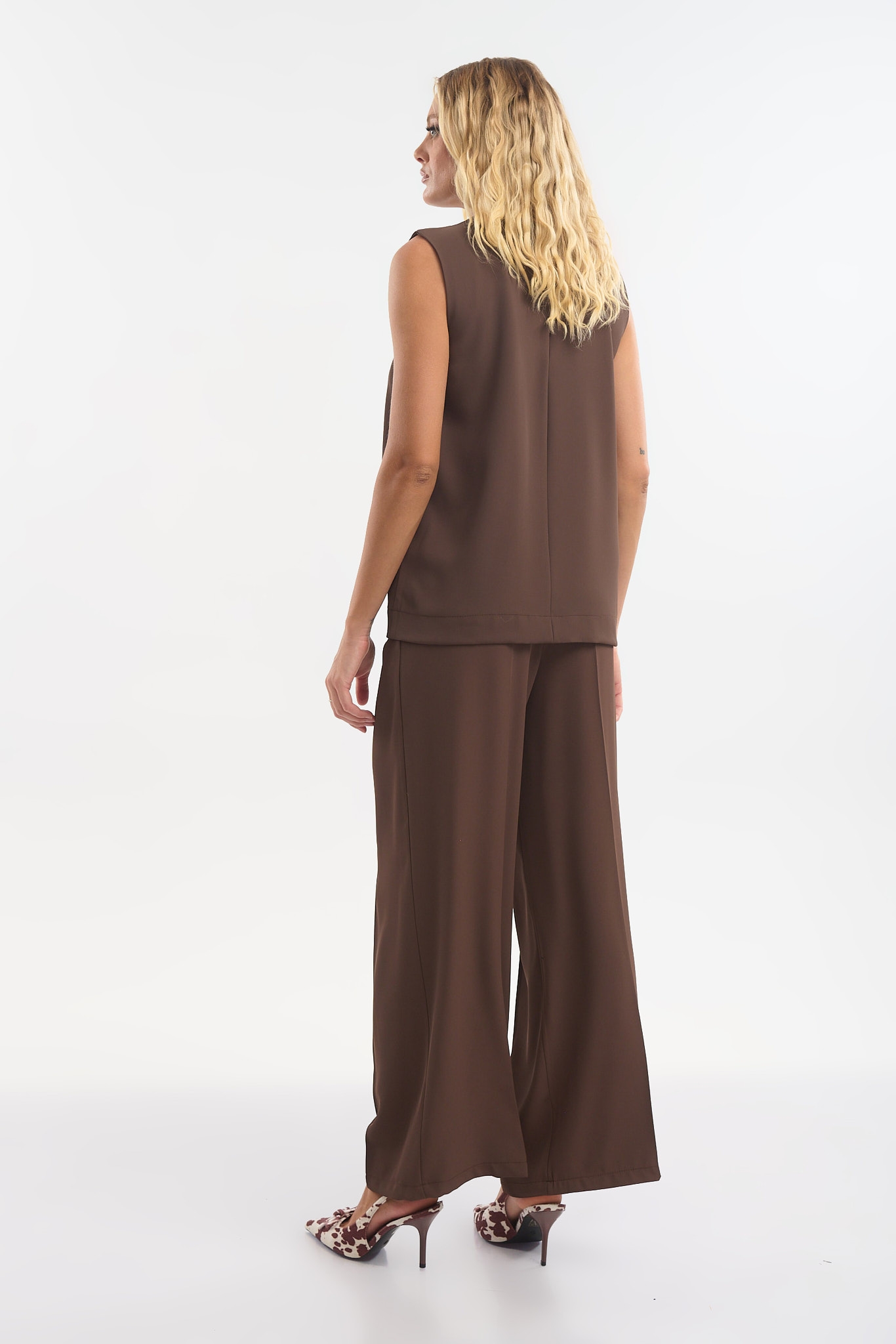Kelly’s Sleeveless Top with Back Cut-Outs