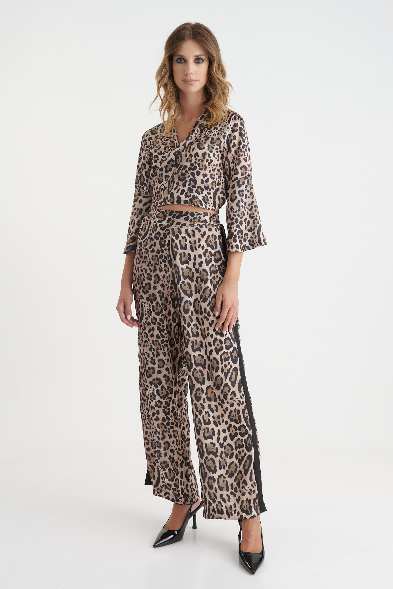 Kelly's Animal Printed Wide Leg Pants