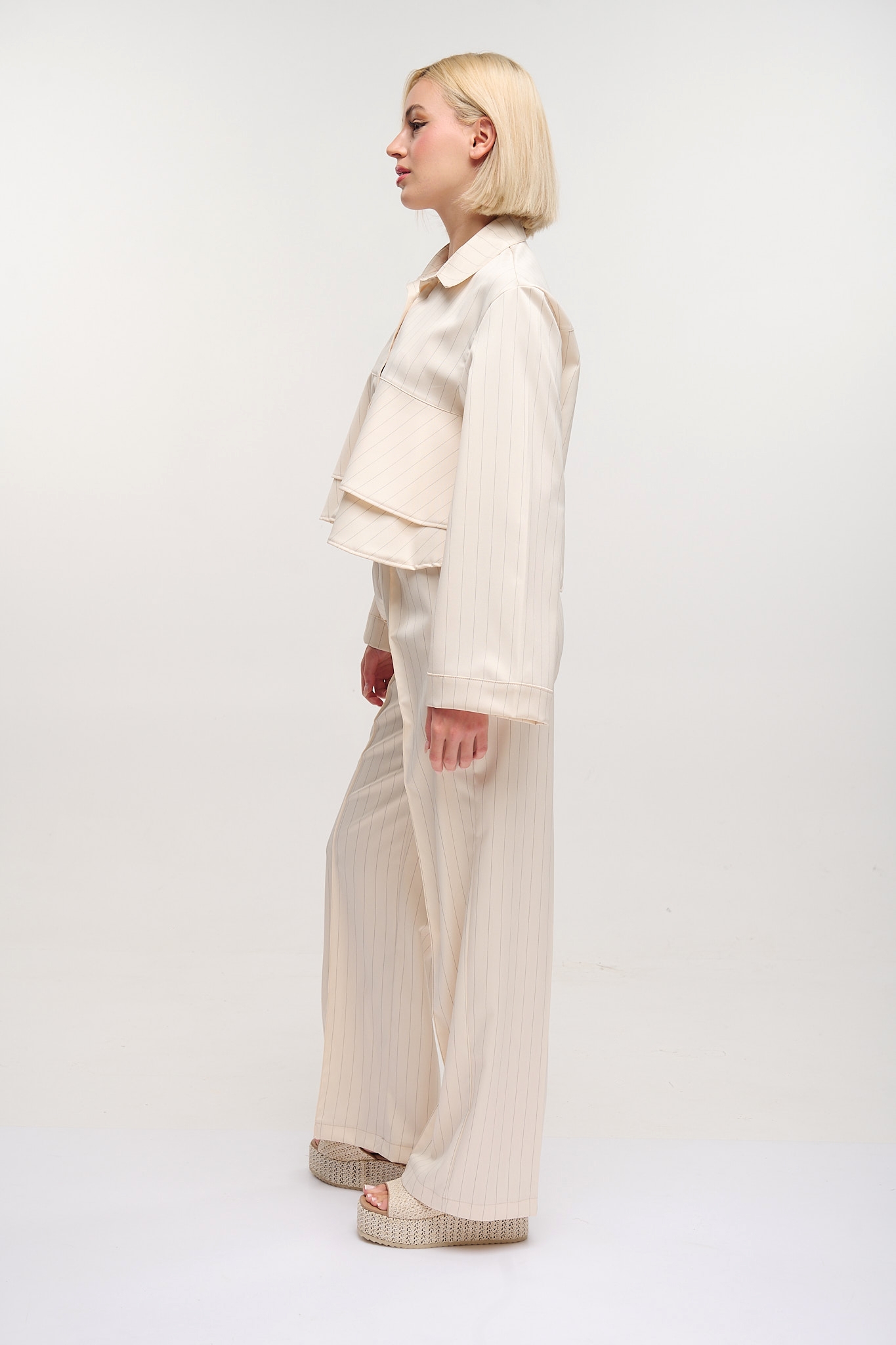 Striped Elastic Waist Pants Designed by Kellys