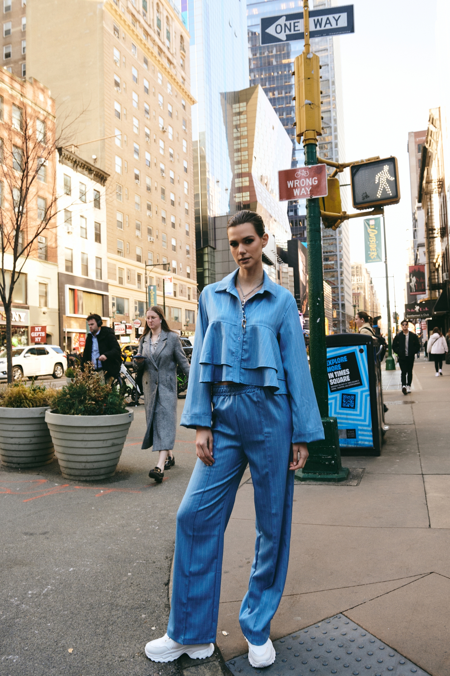 Striped Elastic Waist Pants Designed by Kellys