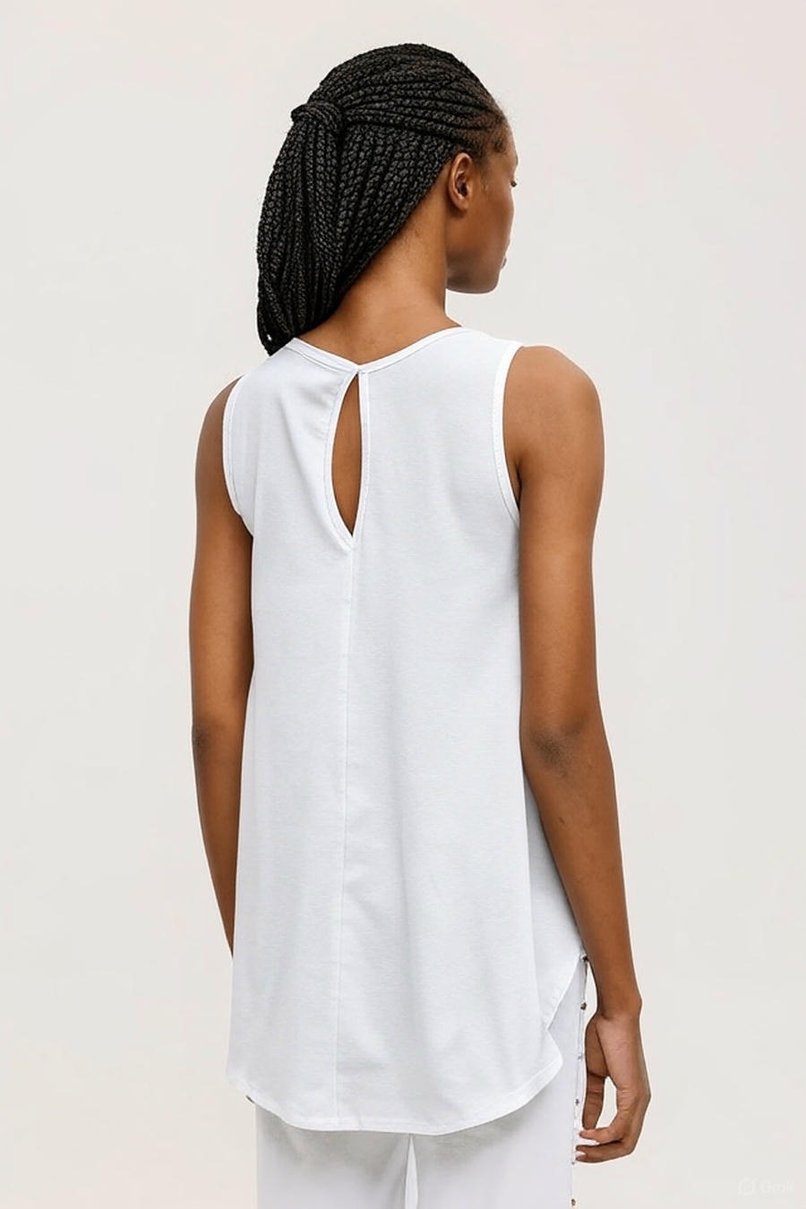 Sleeveless Top with Coconut Print