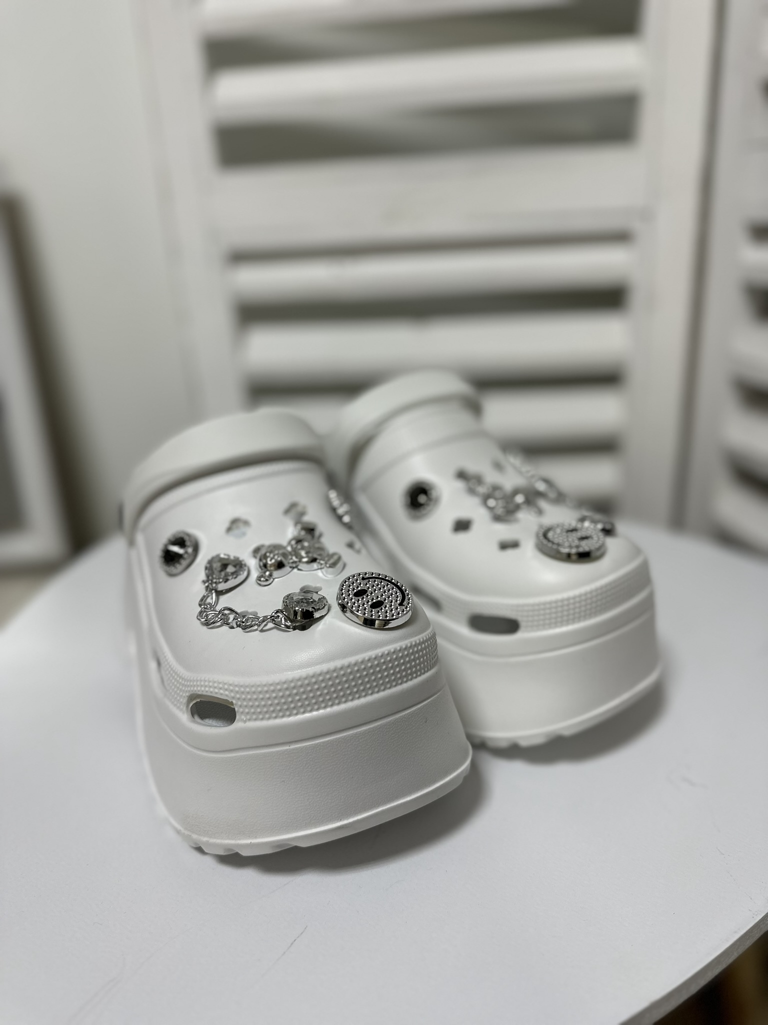 Chunky Platform Clogs with Charms