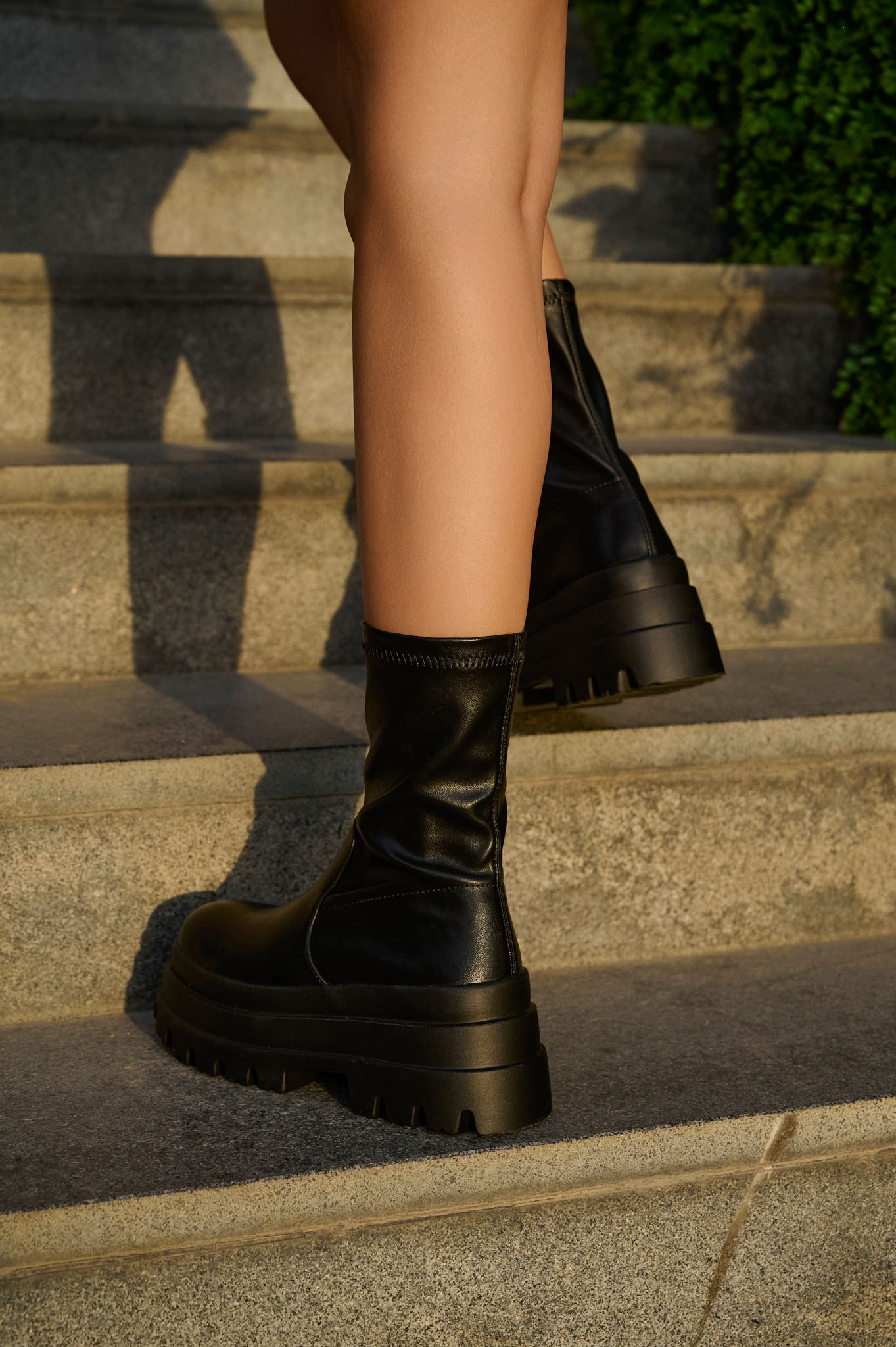 Track PU Ankle Boots