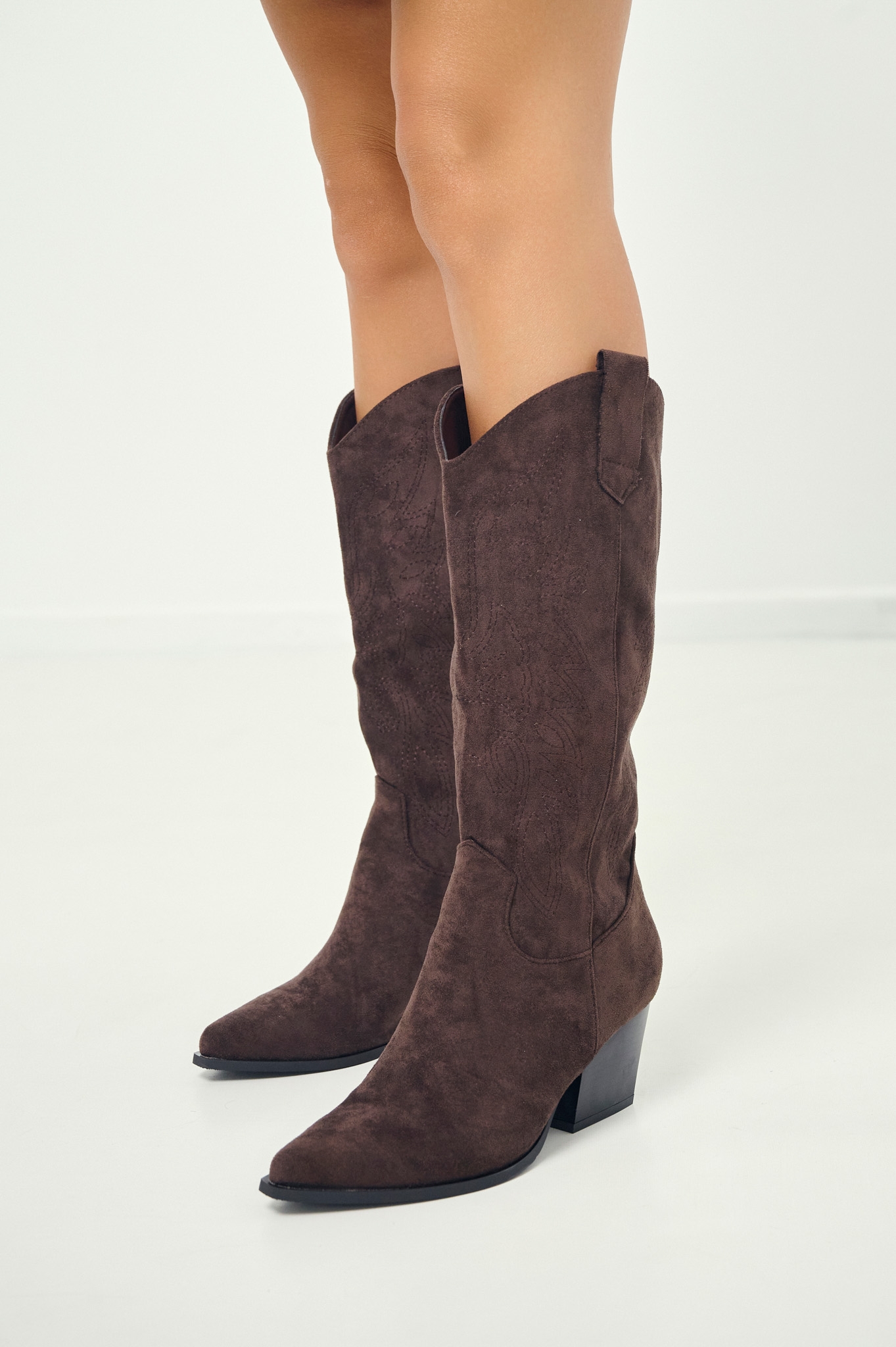 Μπότα Cow Χαμηλή Ραφές Πλάι