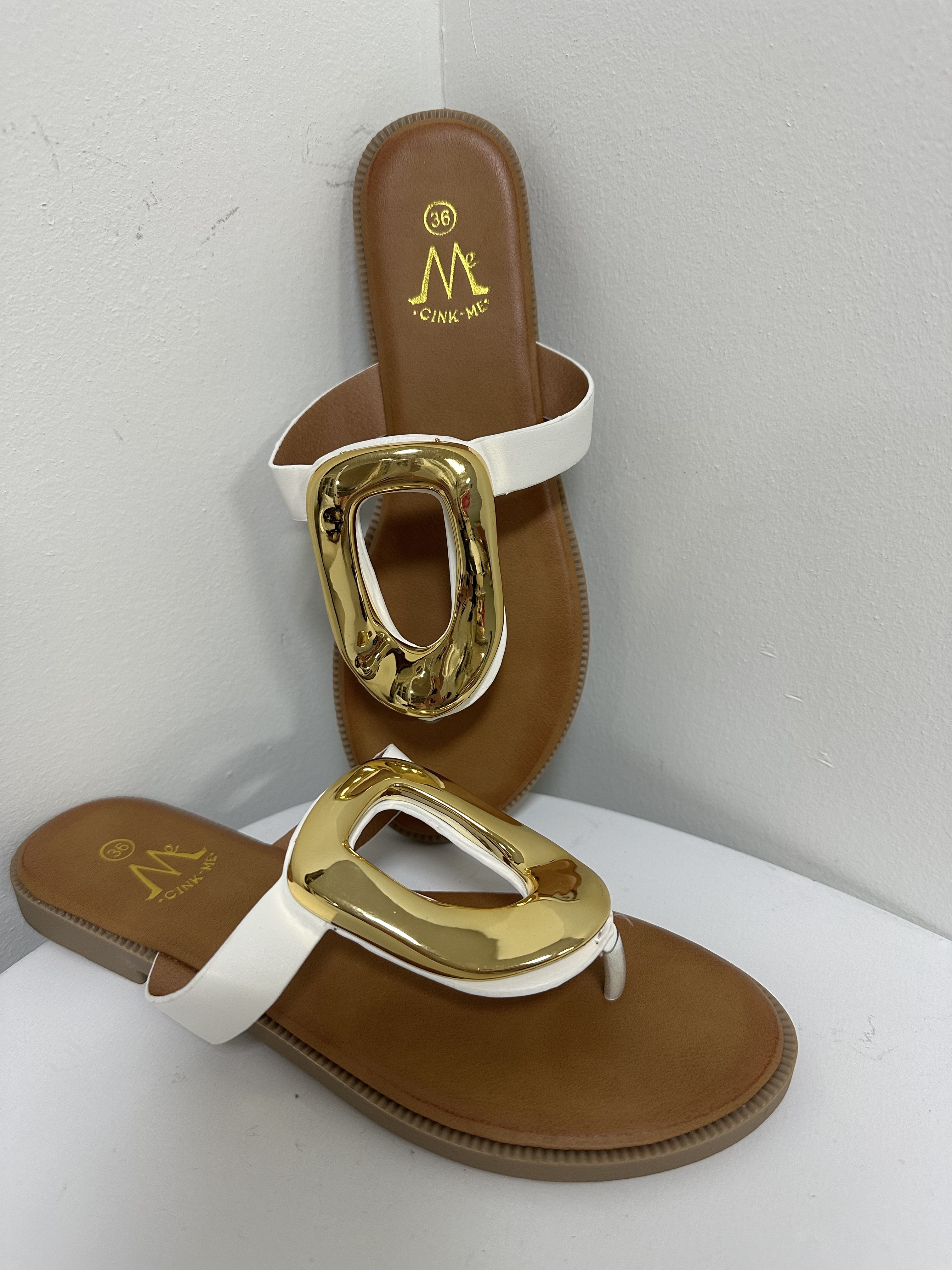 Gold Detailed Slippers