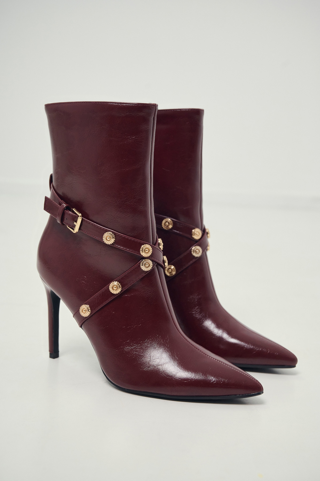 Cross Strapped Ankle Boots