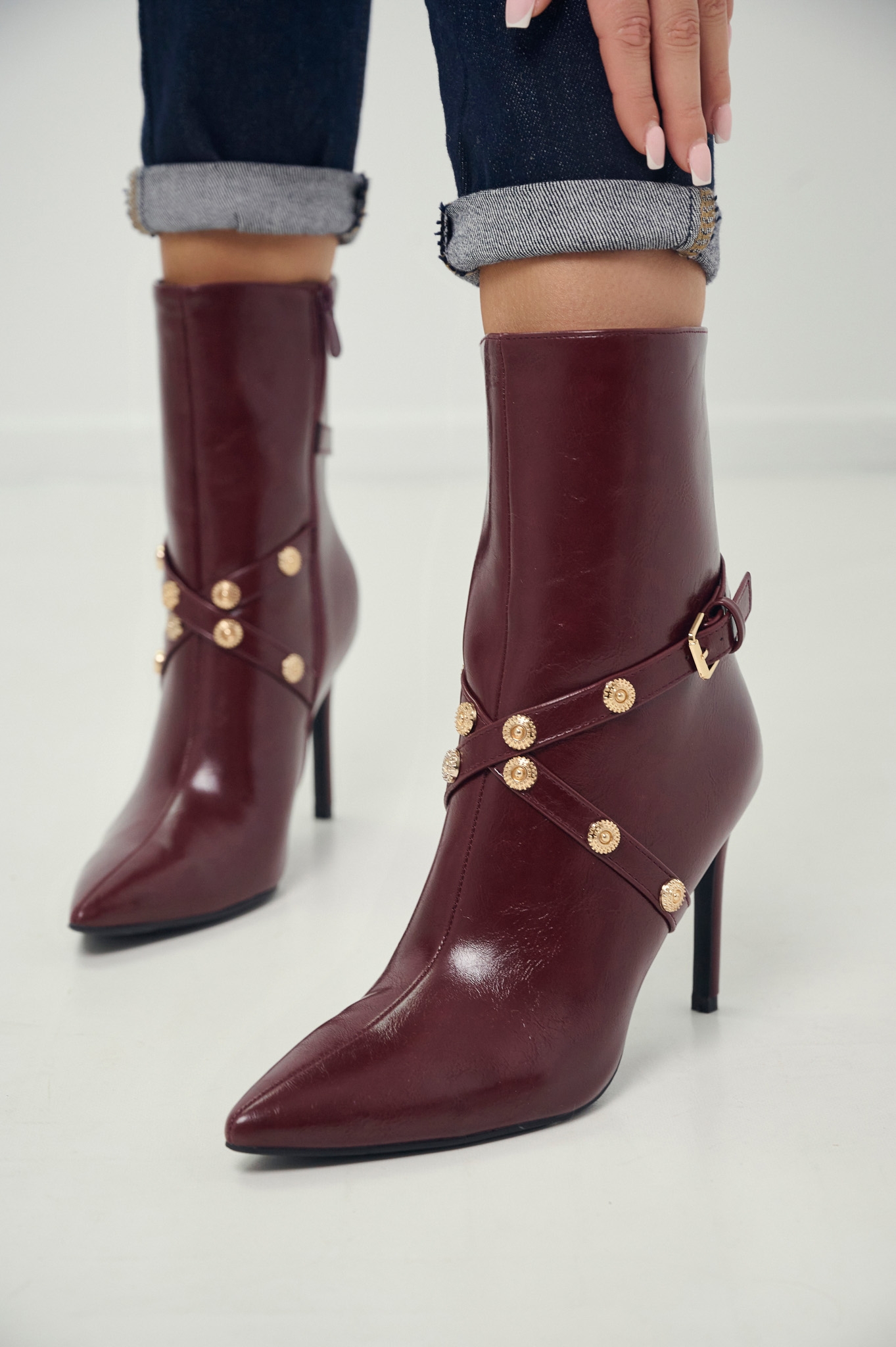 Cross Strapped Ankle Boots