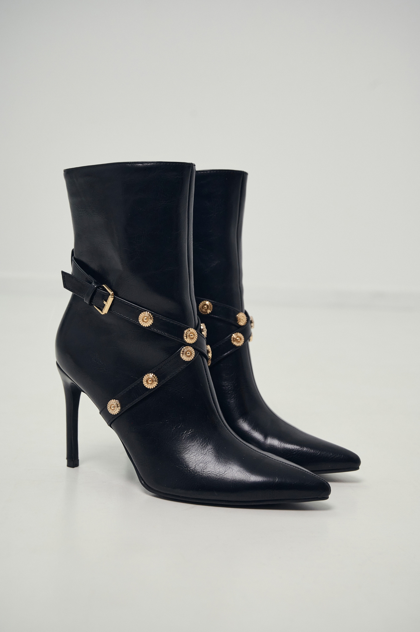 Cross Strapped Ankle Boots