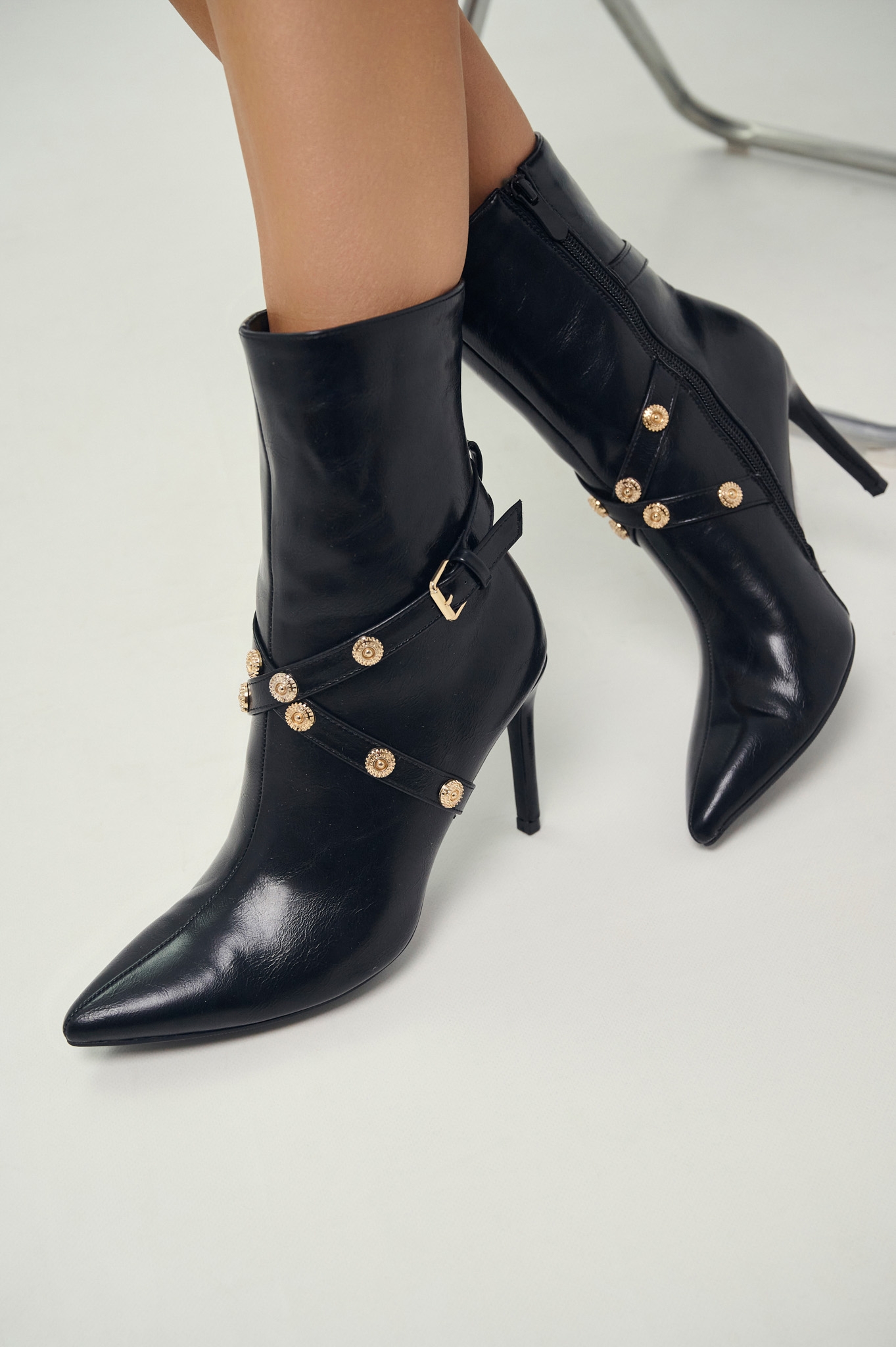 Cross Strapped Ankle Boots