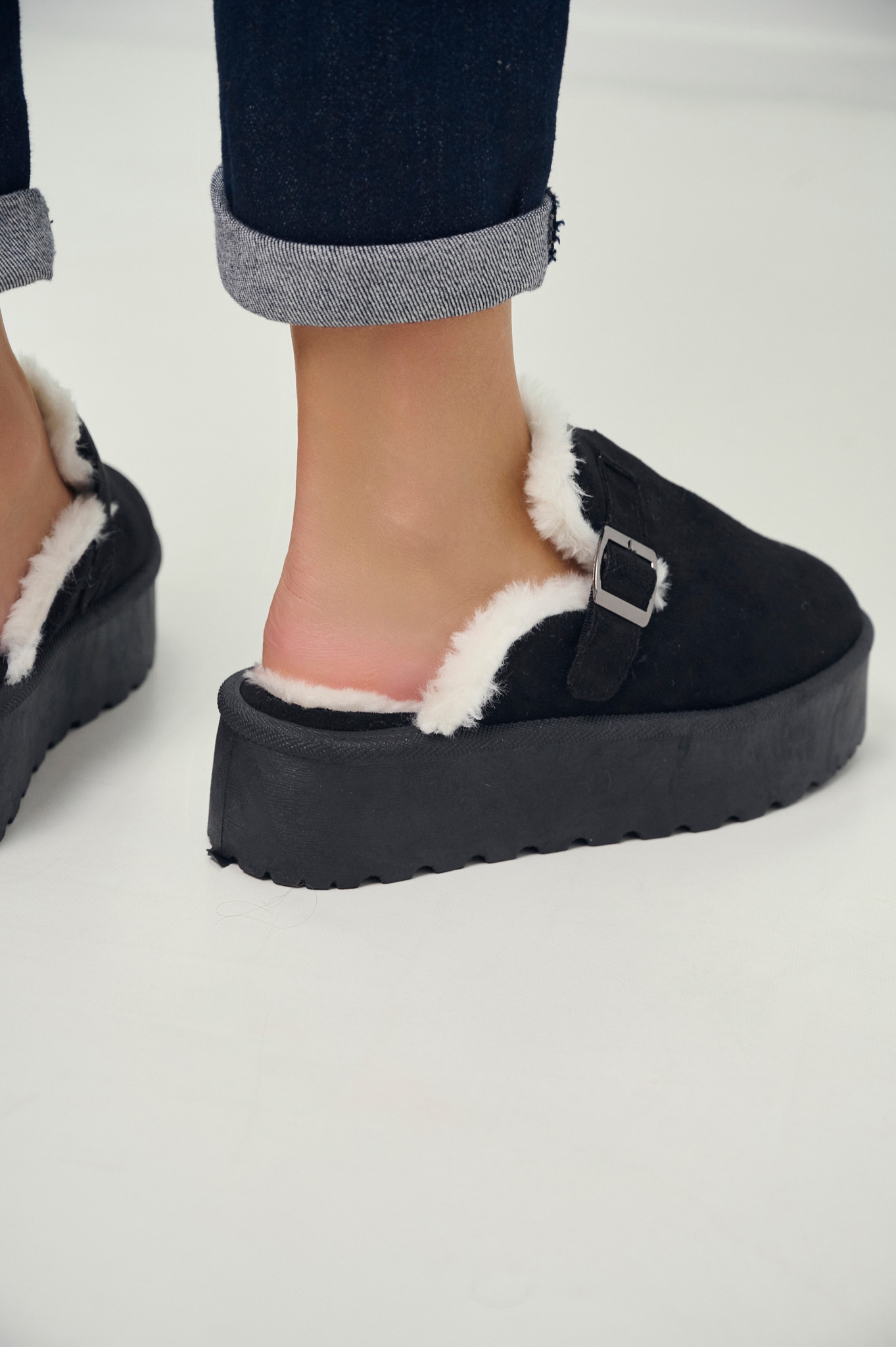 Παντόφλα Δίπατη Γούνα Μέσα