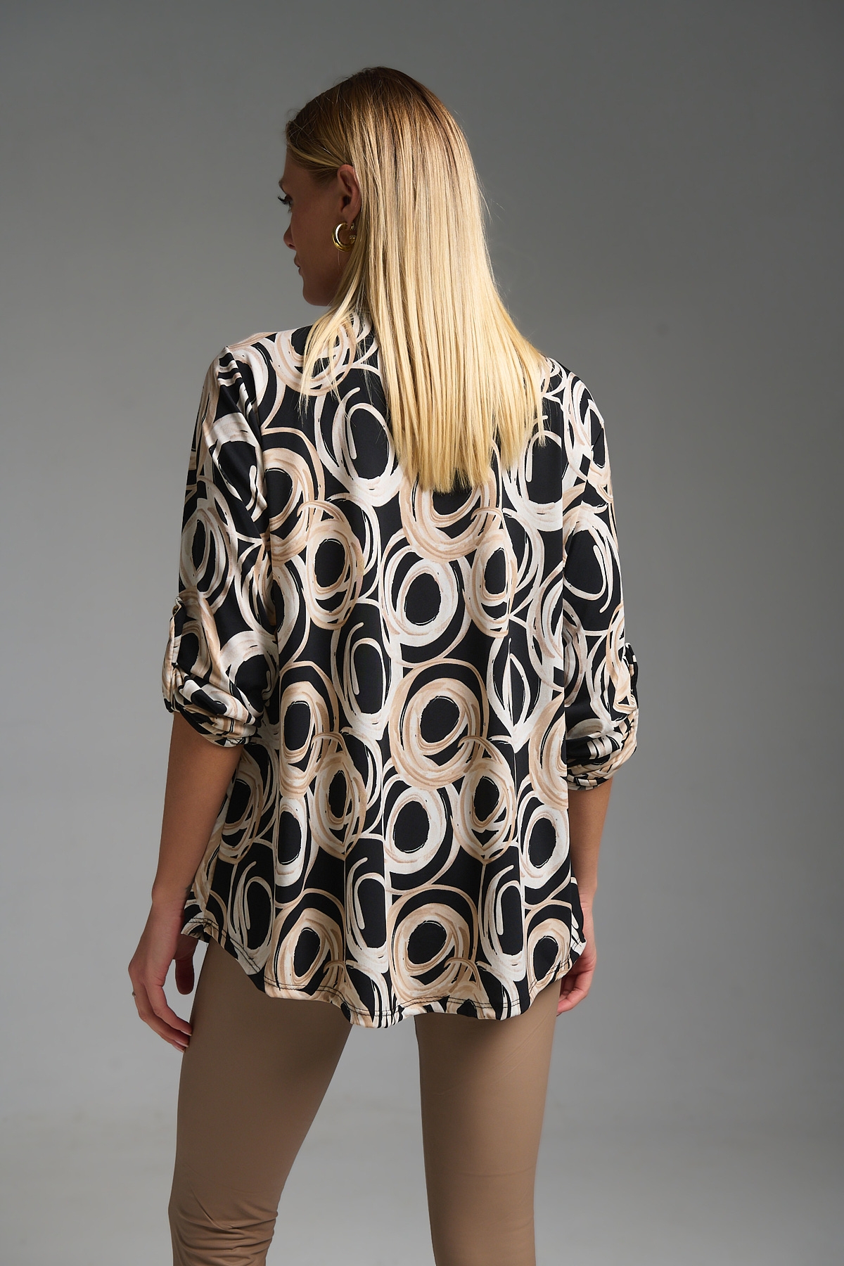 Μπλούζα Μακρυμάνικη Δίχρωμη Με Φερμουάρ