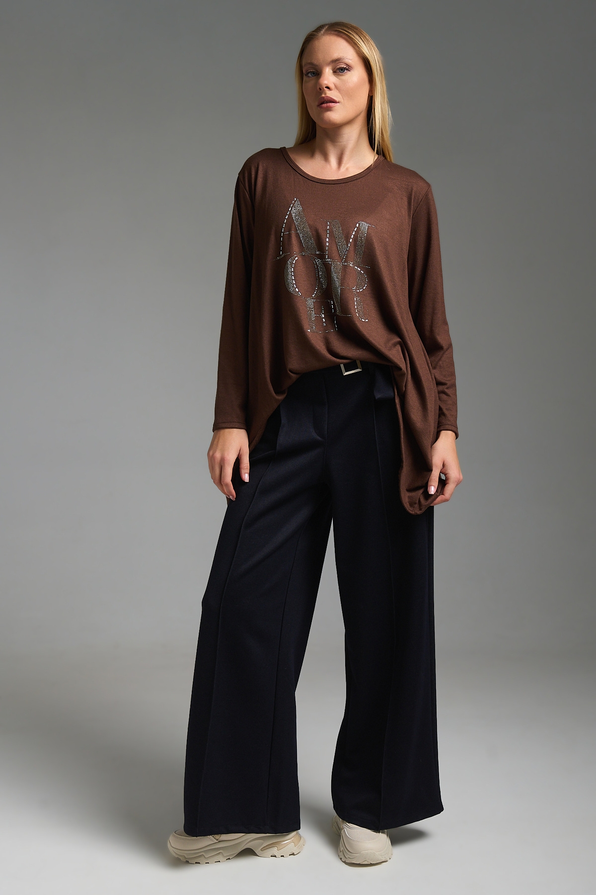 Μπλούζα Μακρυμάνικη Amour Με Στρας