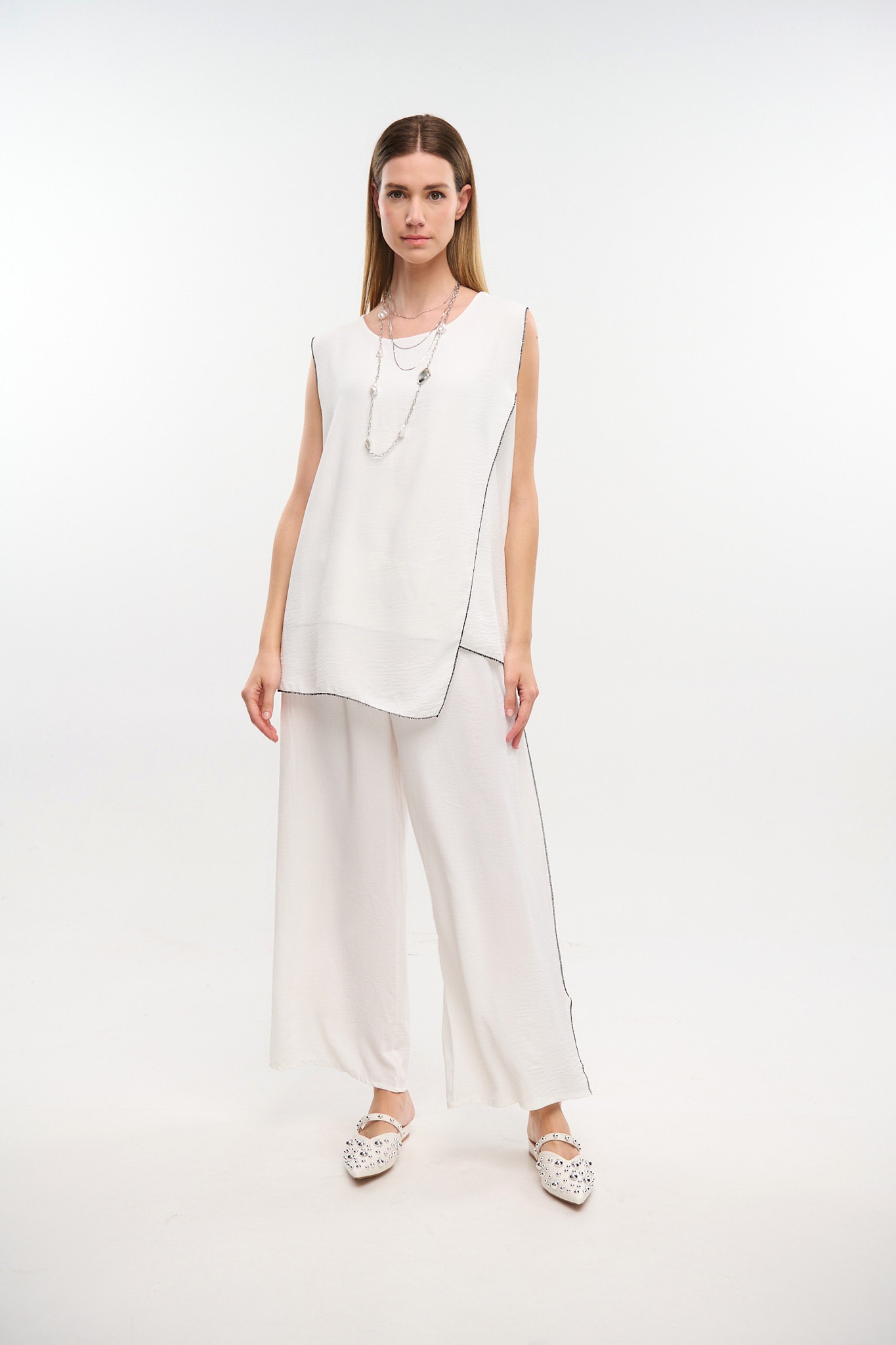 Set Blouse & Pants With Outhread