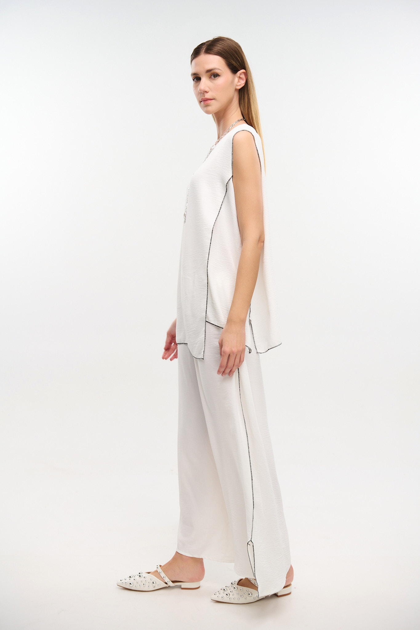 Set Blouse & Pants With Outhread