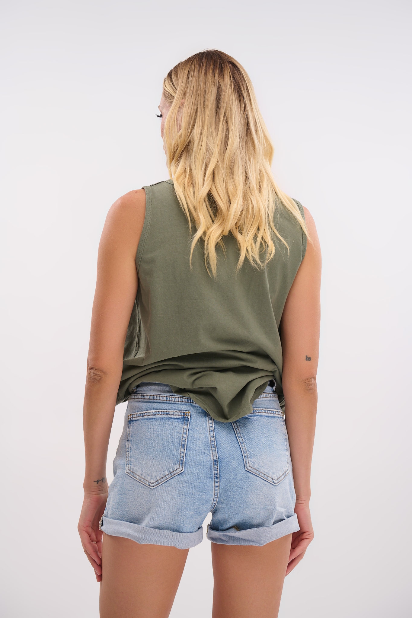 Sleeveless Linen Top with