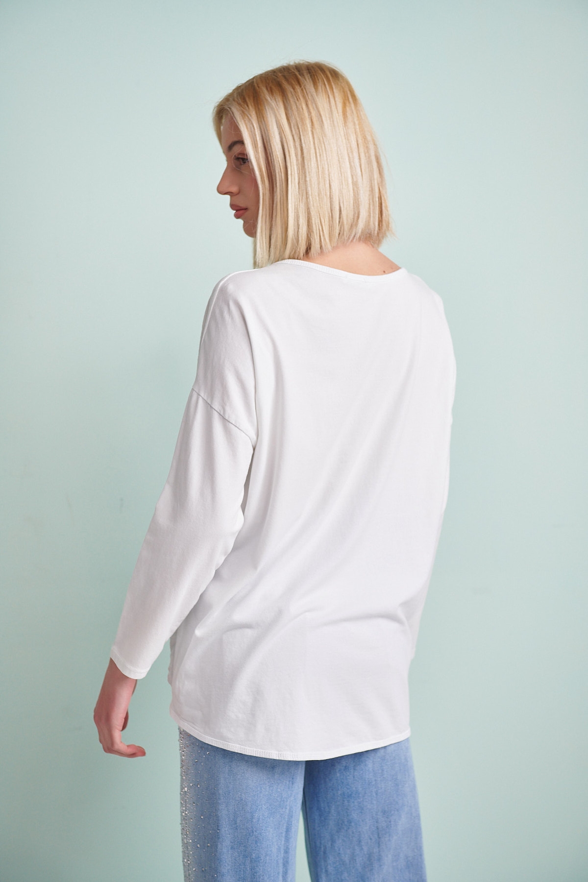 Embroidery Gold Teddy-Bear Blouse