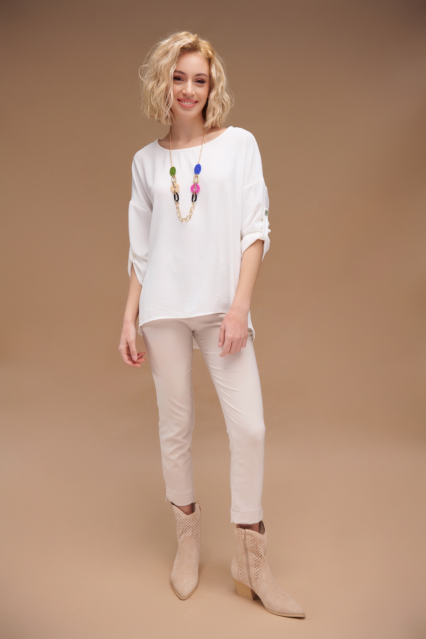 Buttoned Back Blouse