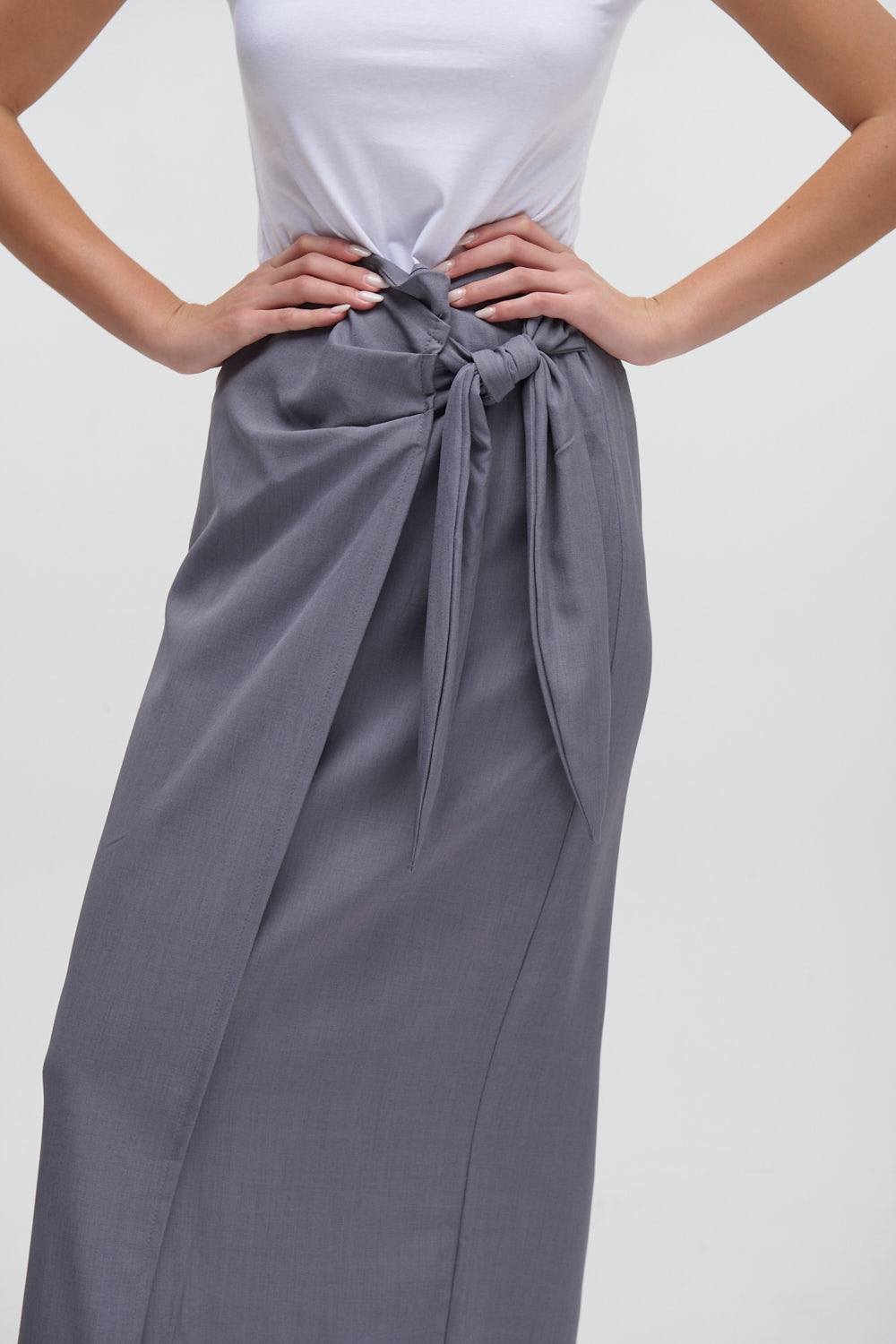 Envelope Style Midi Skirt