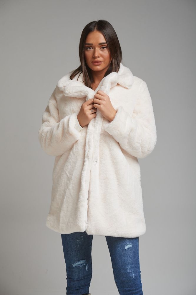 Γούνα Μακρυά με Μεγάλο Γιακά