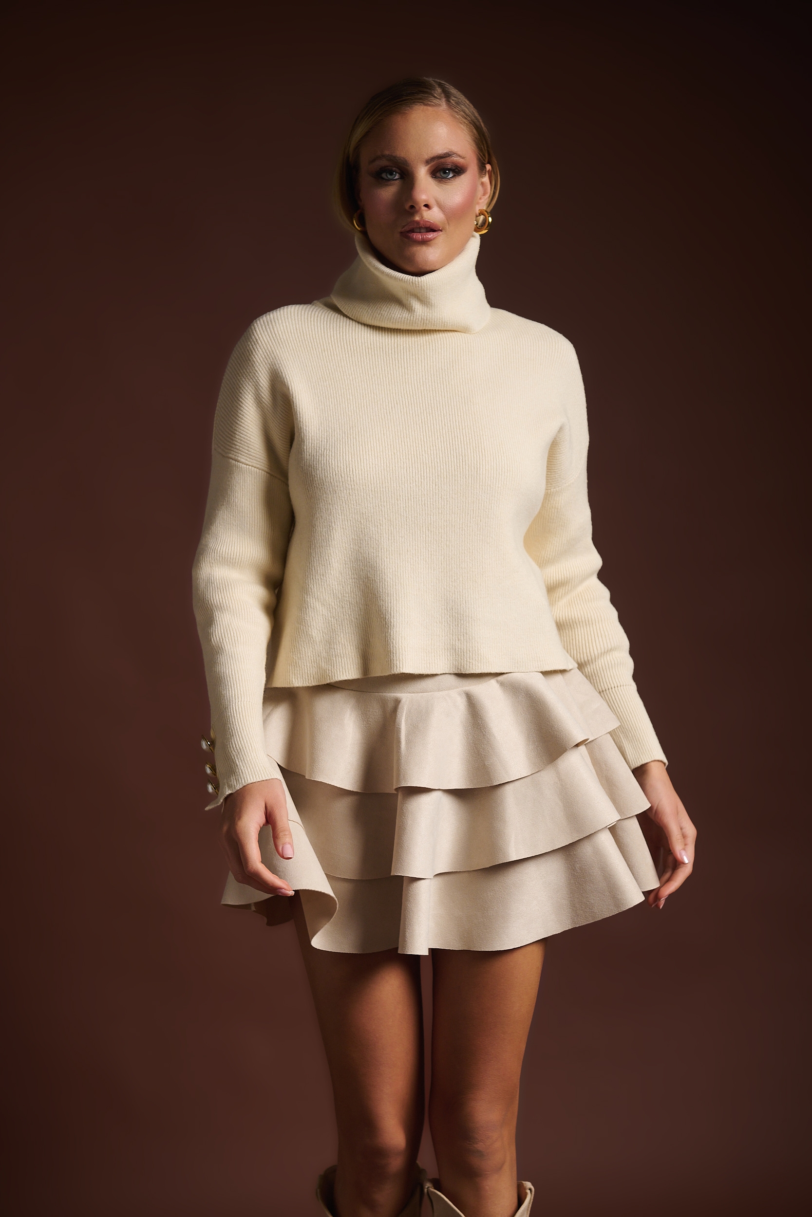 Πλεκτό Ζιβάγκο Πέρλα Μανίκι