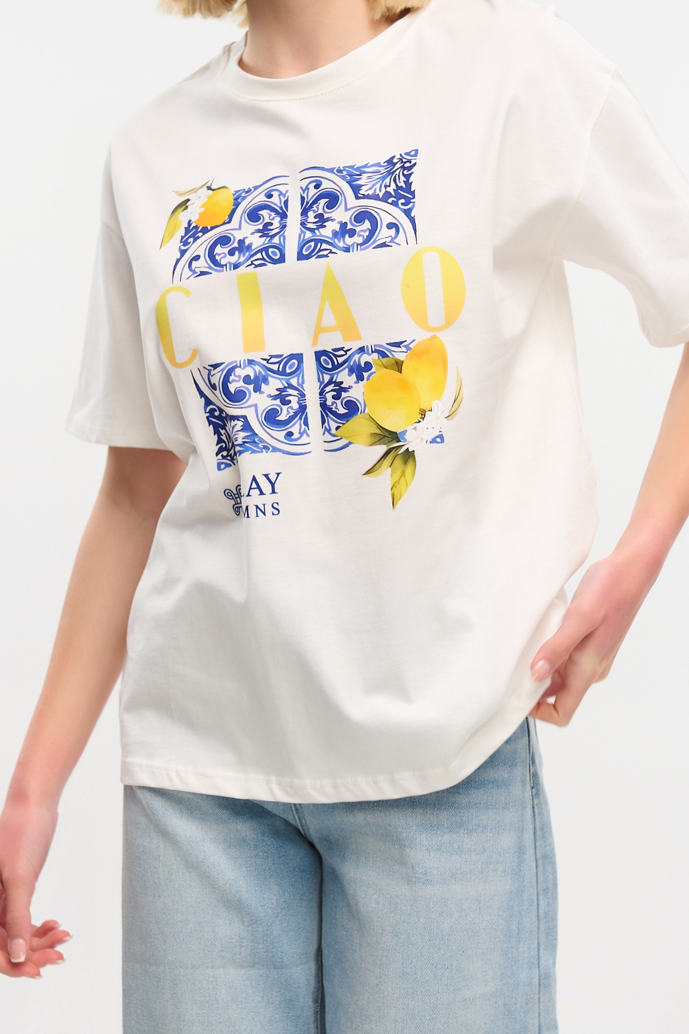 T-shirt Ciao Με Print Λεμόνια