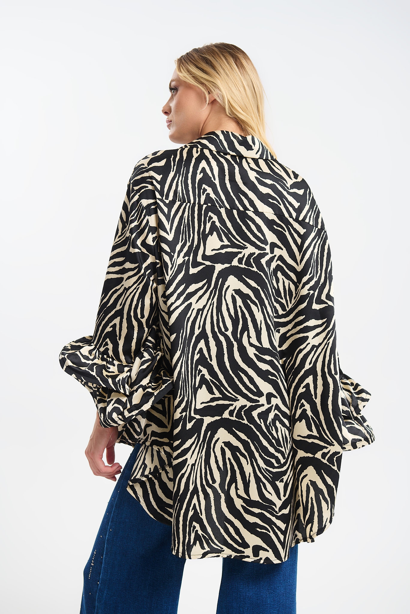 Πουκαμίσα με 3D Μανίκια & Zebra Print