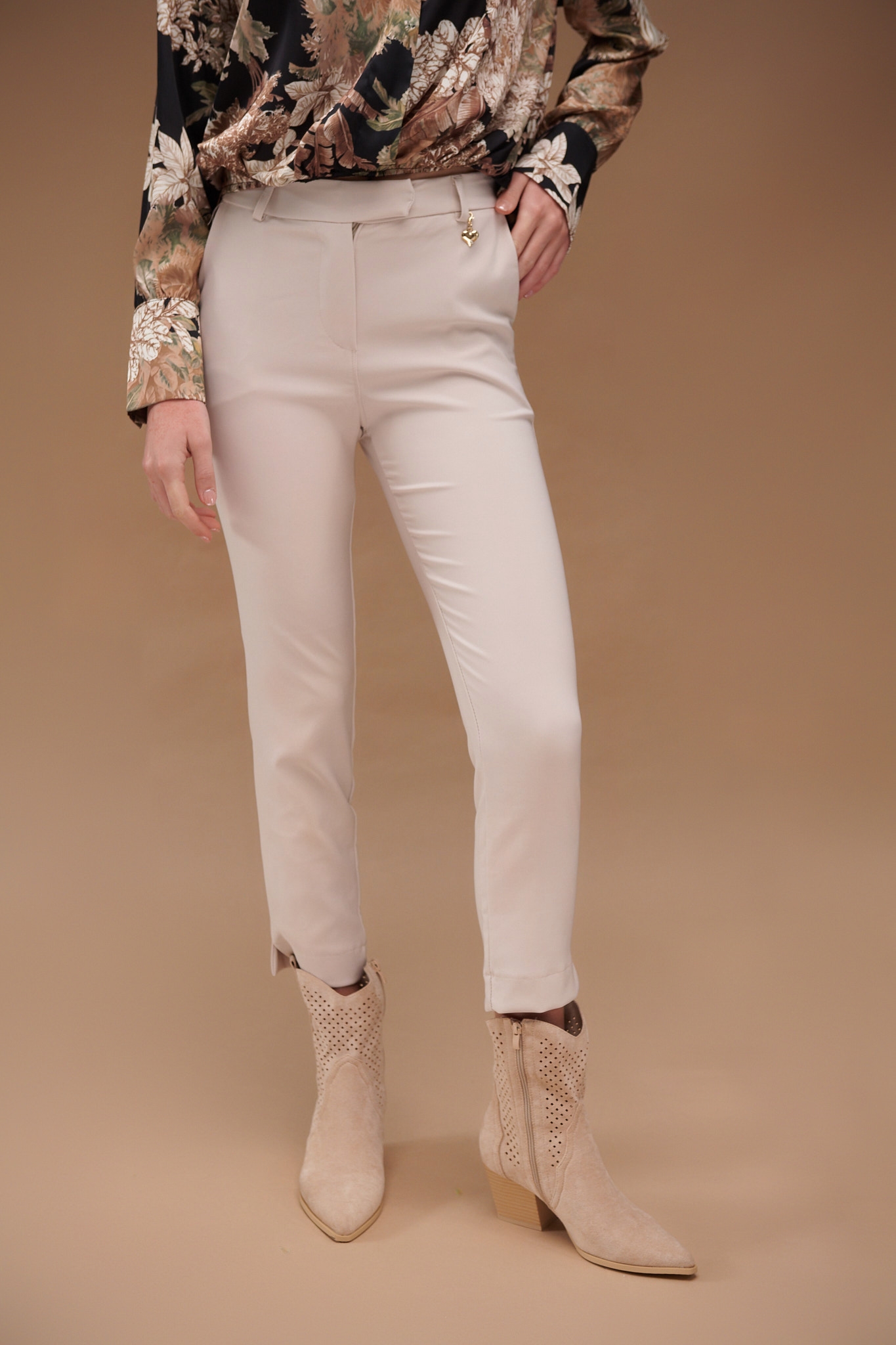 Heart Decorated Chino Pants