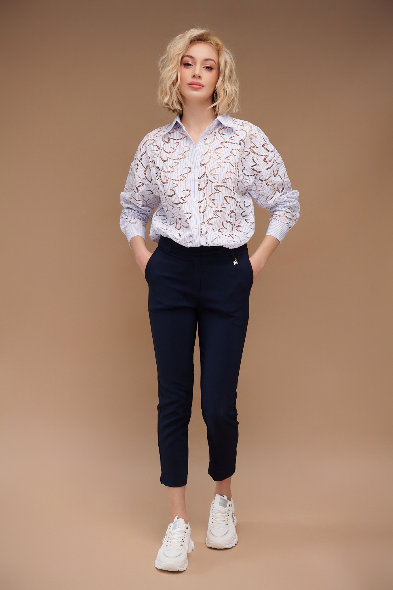 Heart Decorated Chino Pants