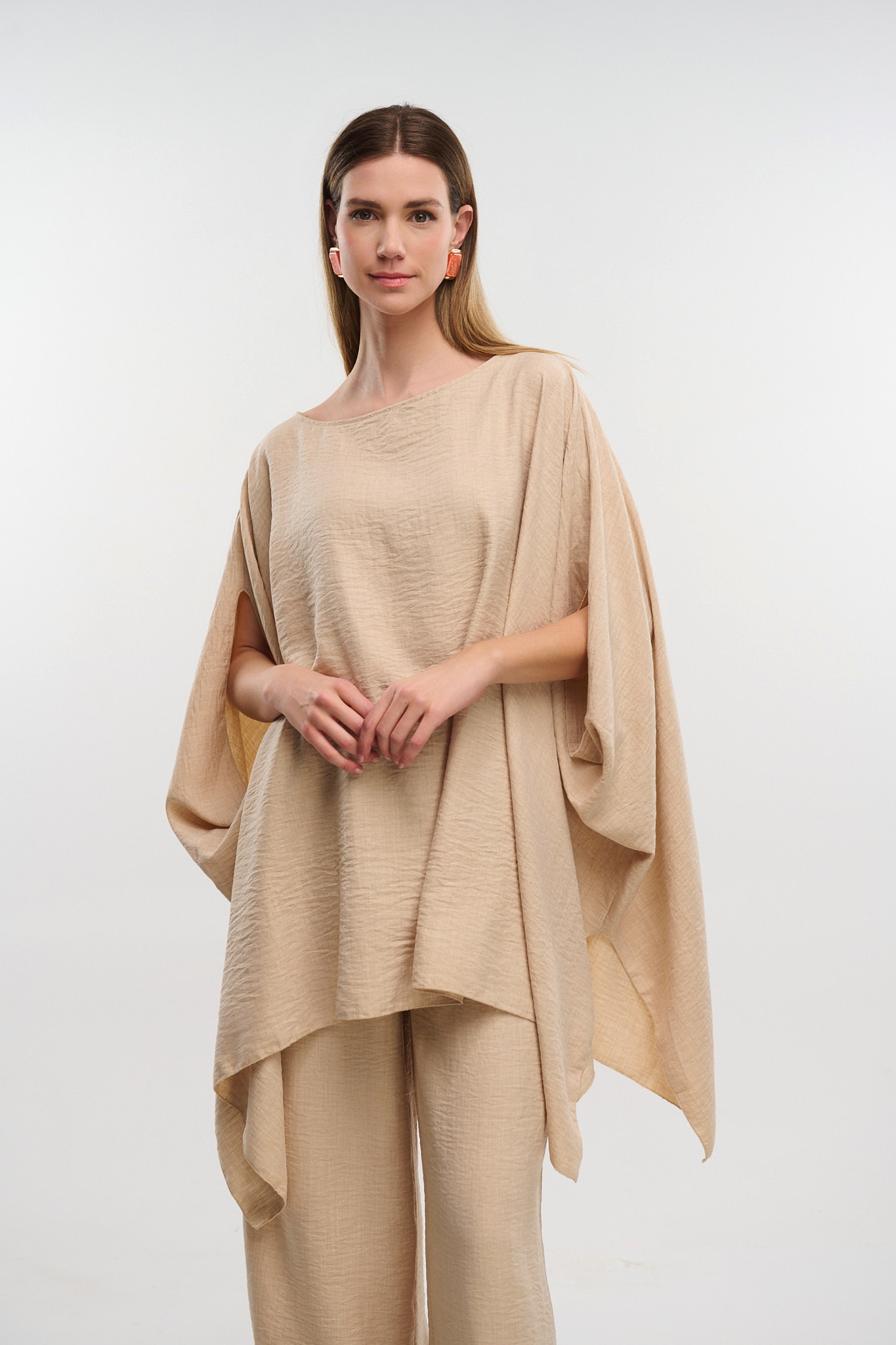 Set Batwing Blouse With Pants