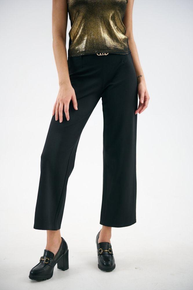 Pants With Golden Buckle