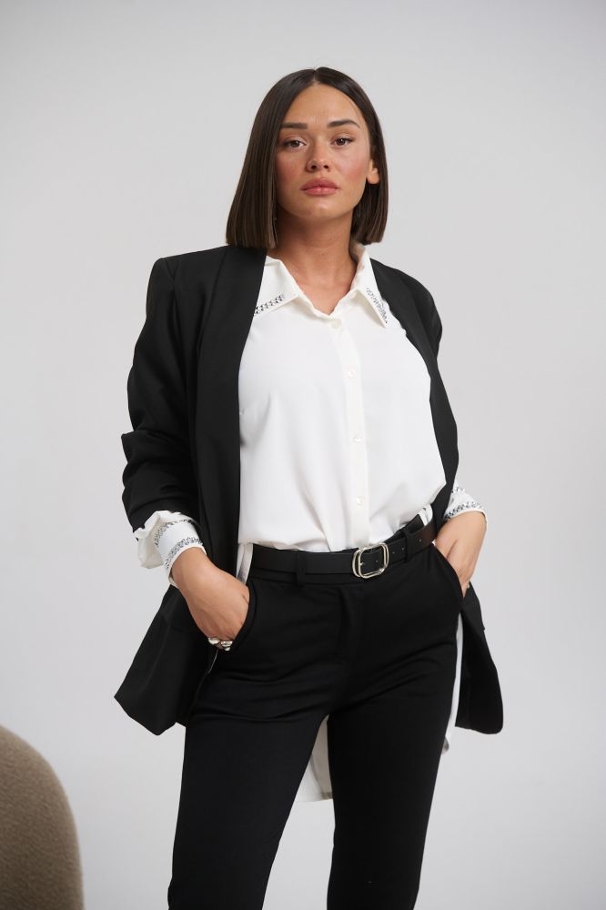 Ruched Sleeve Jacket