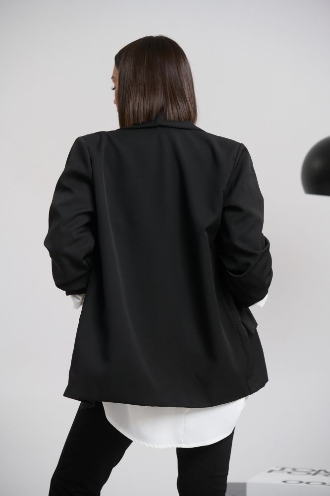 Ruched Sleeve Jacket