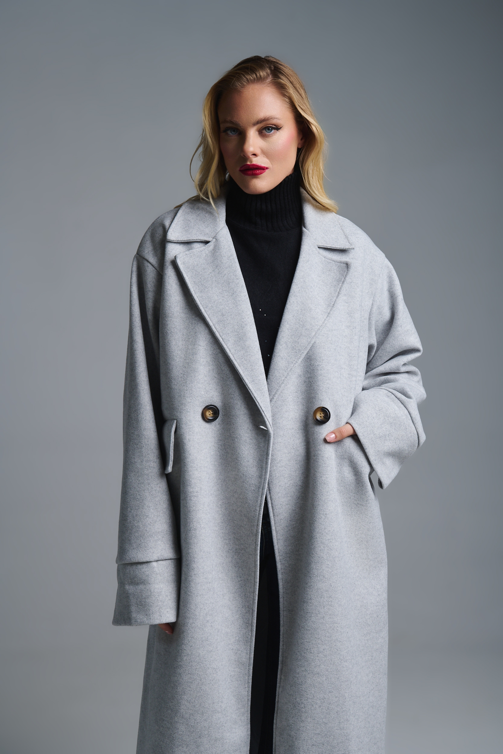 Παλτό Μακρύ Με Γιακά