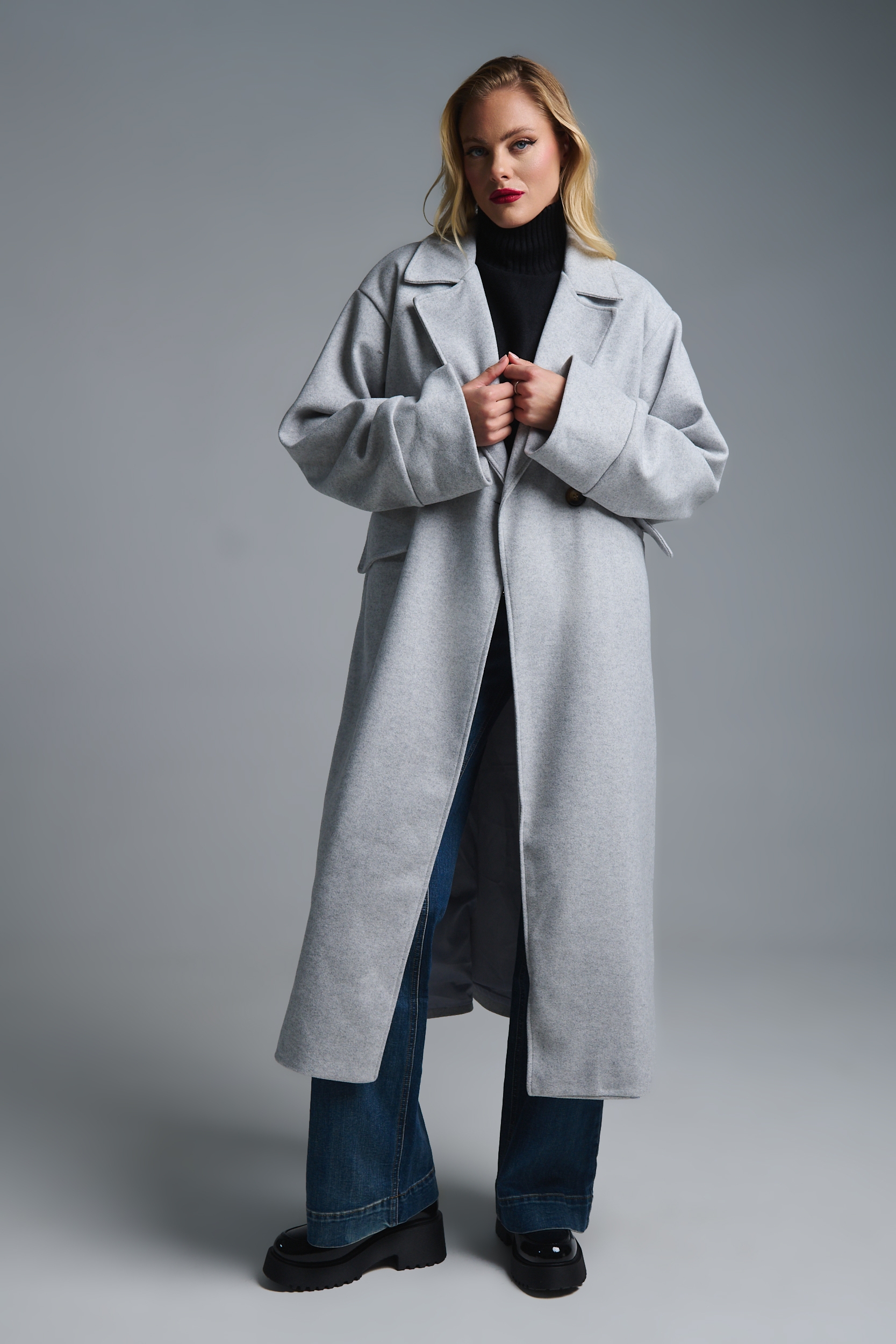 Παλτό Μακρύ Με Γιακά