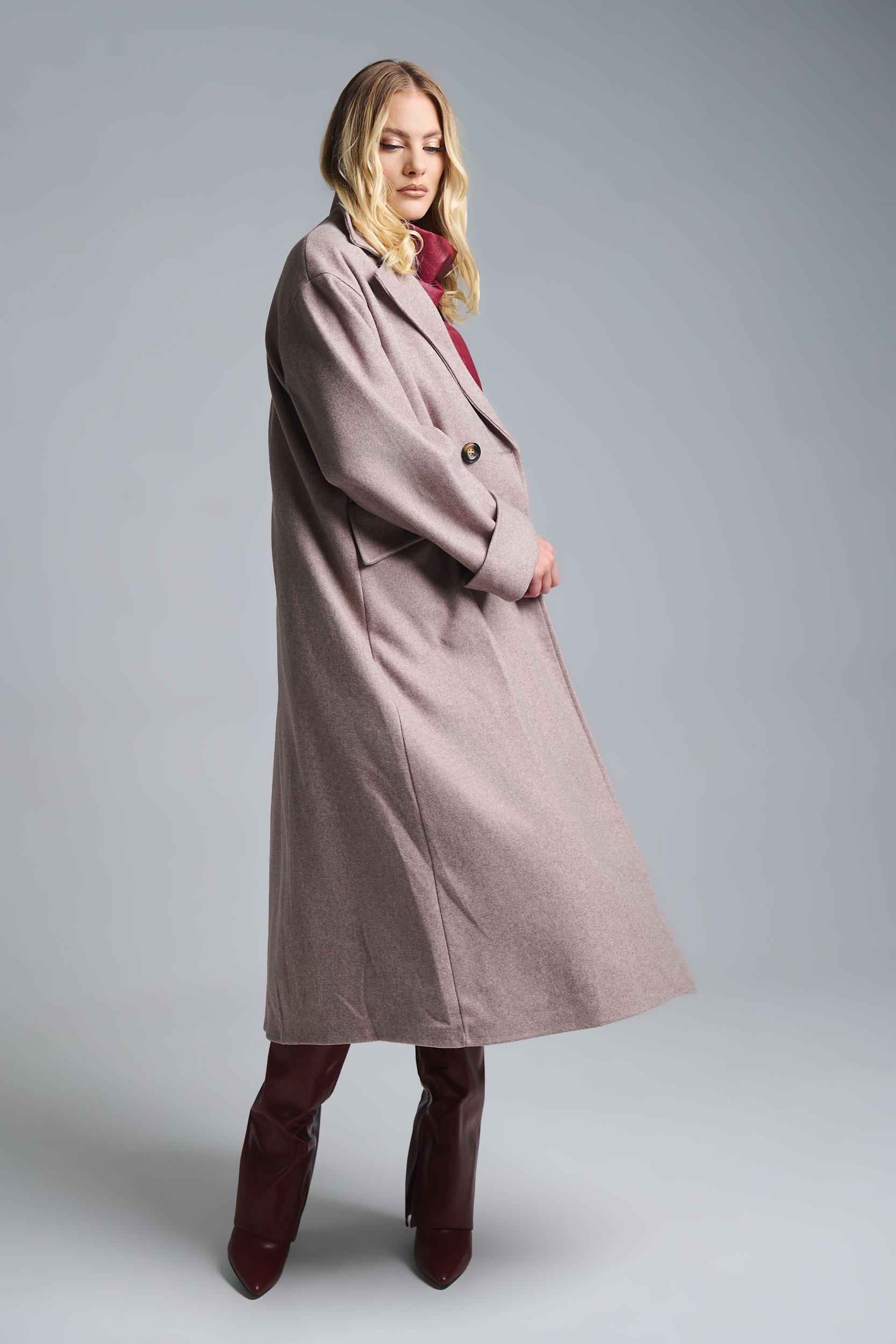 Παλτό Μακρύ Με Γιακά