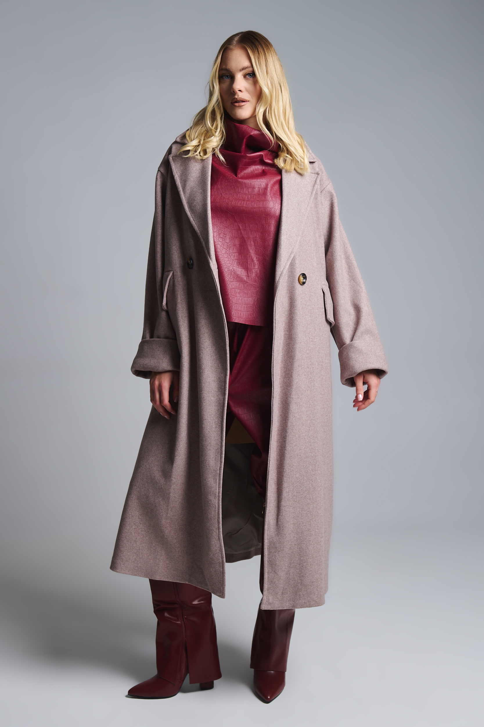 Παλτό Μακρύ Με Γιακά