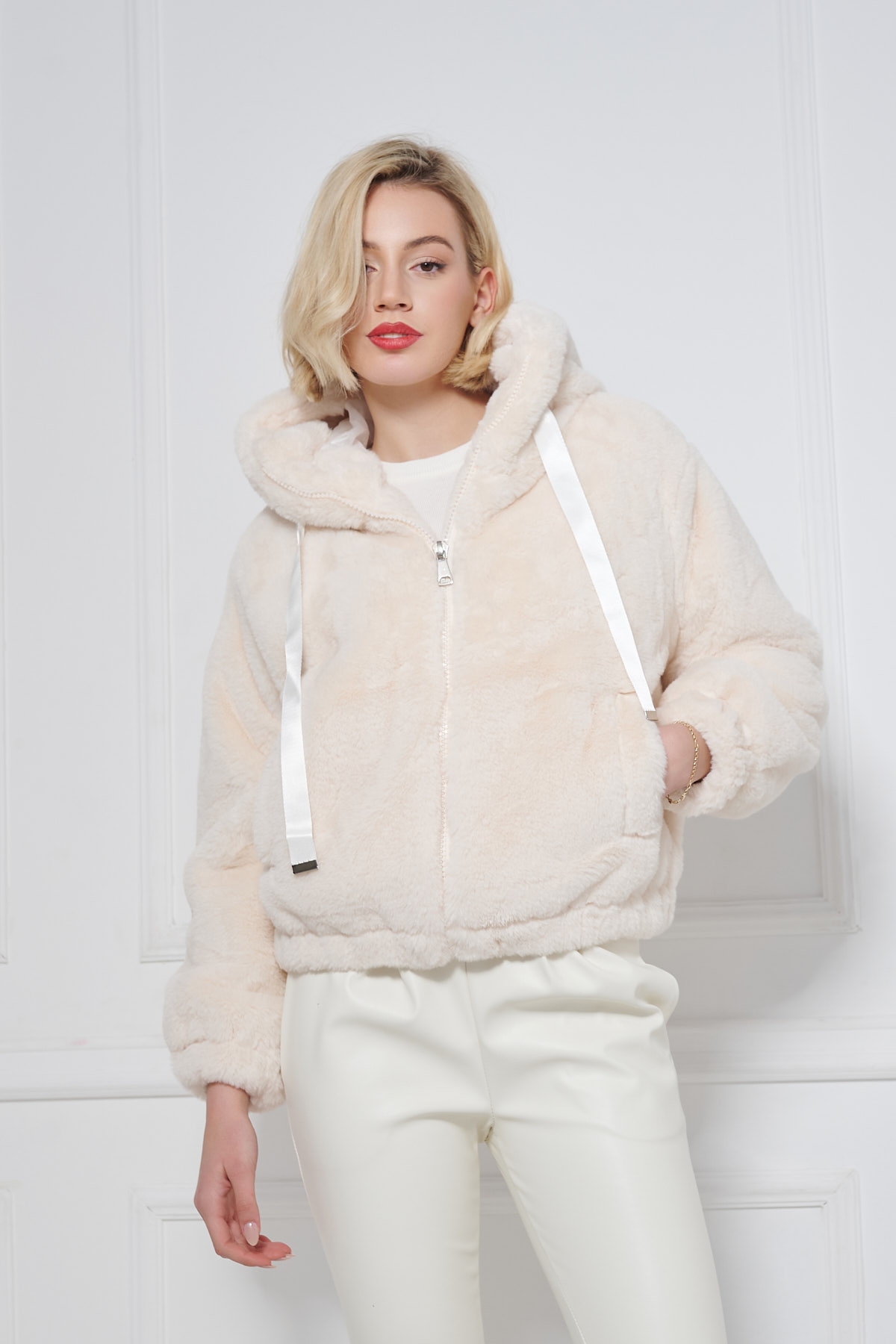 Zipper Furry Bomber