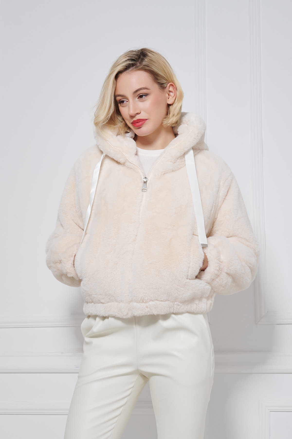 Zipper Furry Bomber