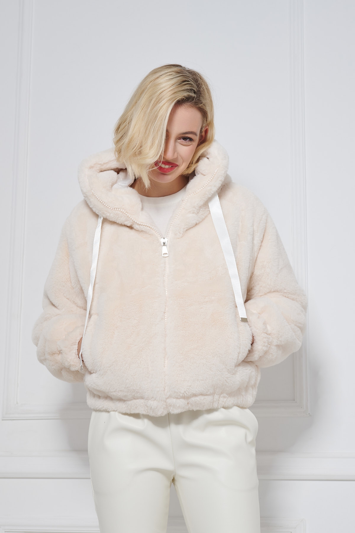 Zipper Furry Bomber