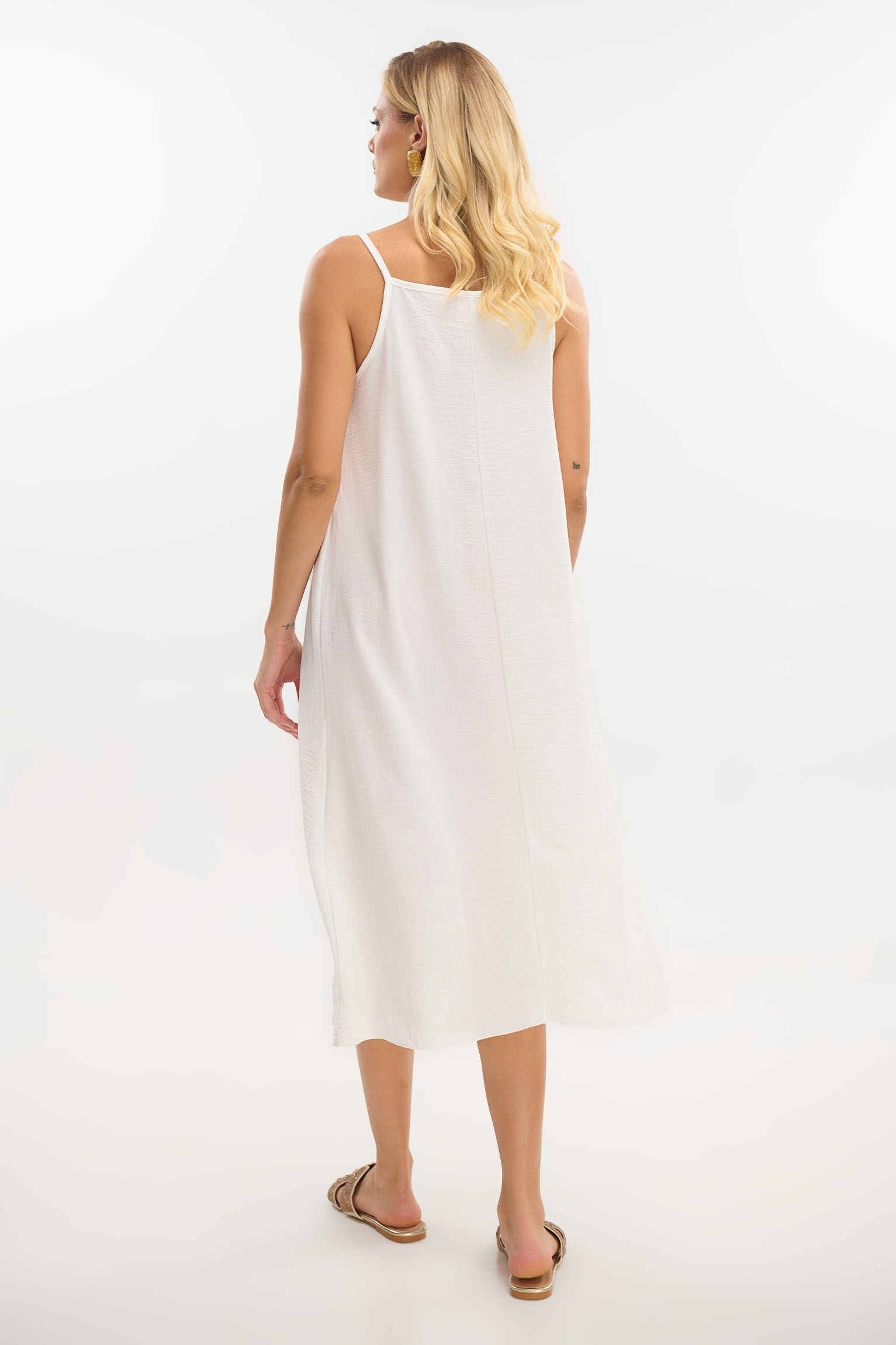 Ethnic Beaded Maxi Crepe Dress